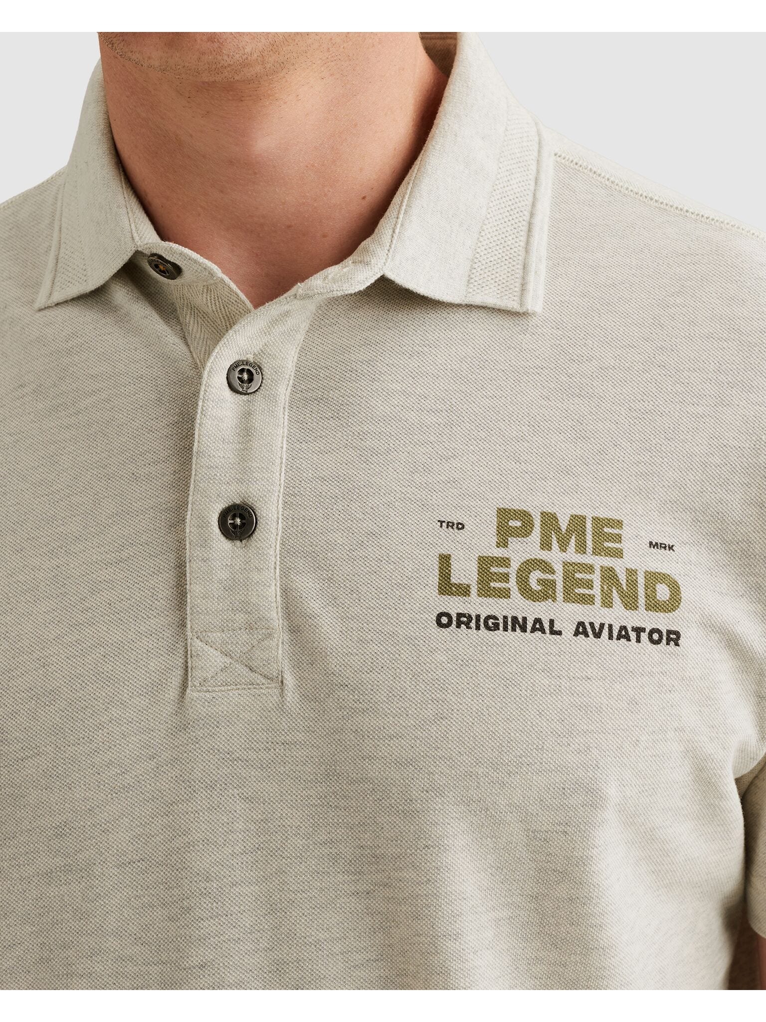 PME LEGEND Poloshirt Aufgesetzte Ärmeltasche mit Marken- Label