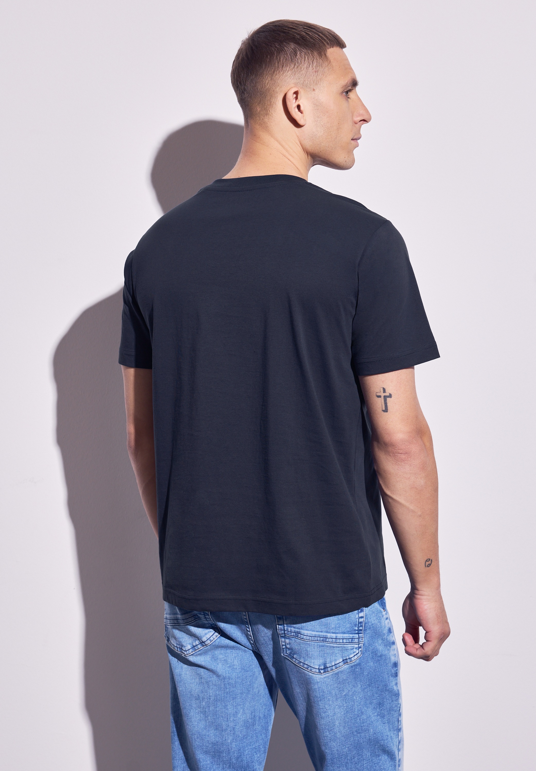 STREET ONE MEN T-Shirt, mit Rundhalsausschnitt