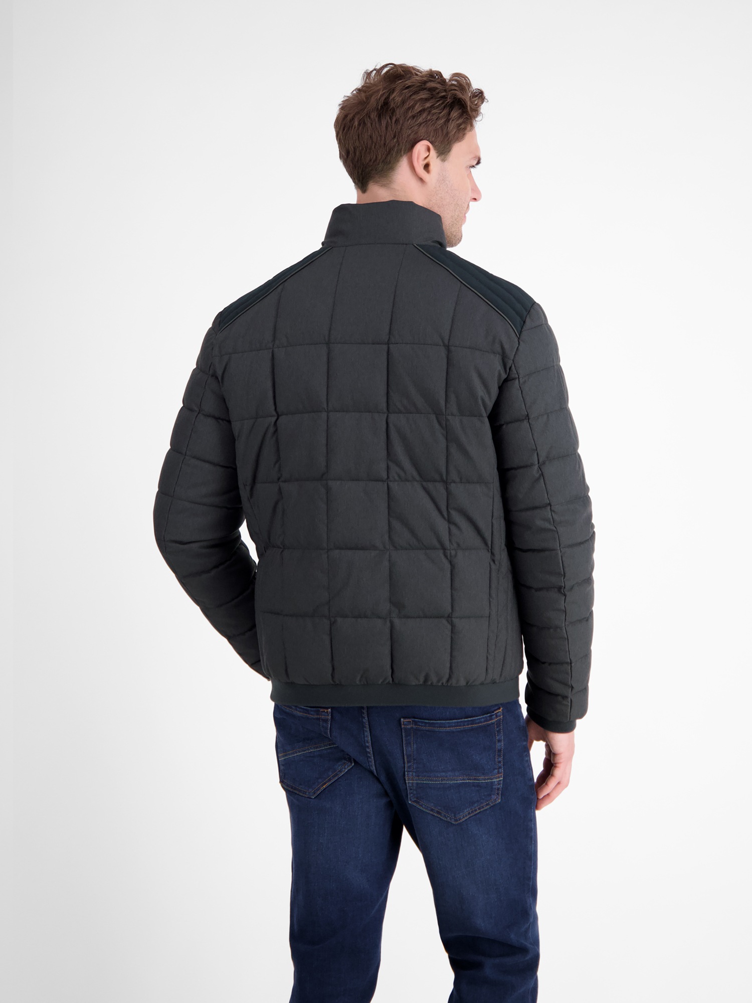 LERROS Steppjacke »LERROS Steppjacke in Woll-Optik«, ohne Kapuze, Wasser- und windabweisend, atmungsaktiv