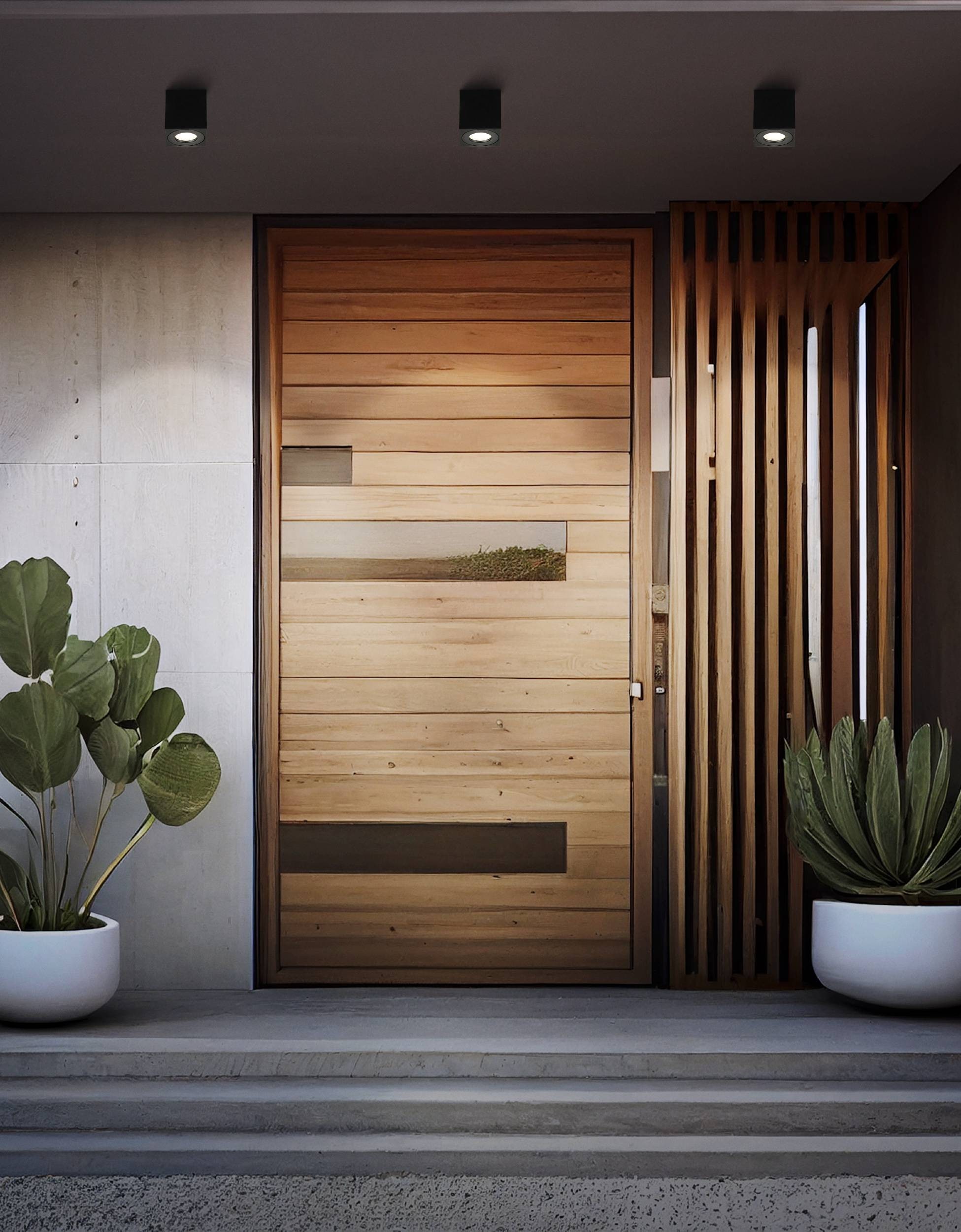 EGLO Deckenleuchte »Torrecola Deckenlampe, Außenbeleuchtunga us Aluminium, GU10, Lampe« GU10 1 Stk.