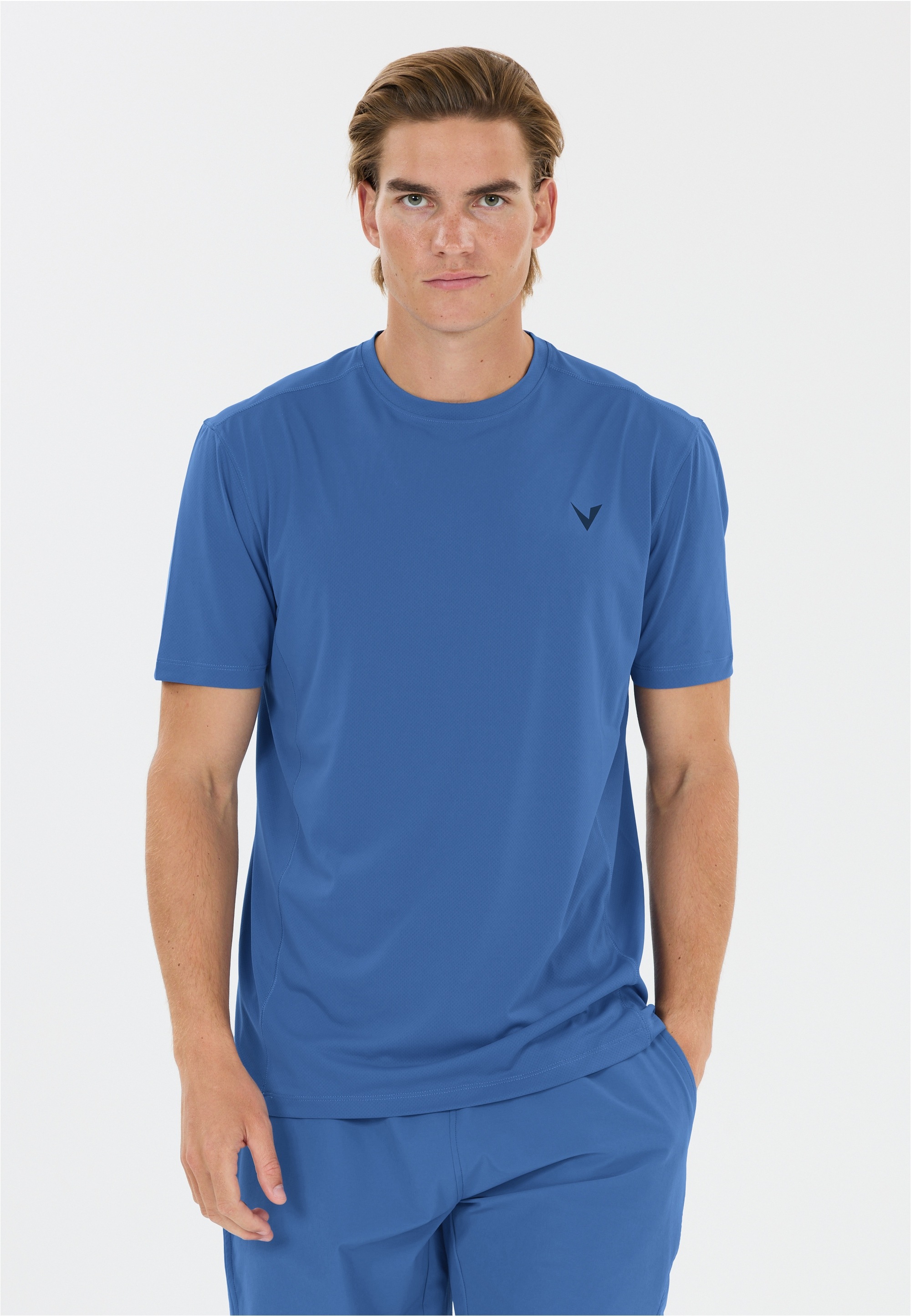 Funktionsshirt VIRTUS "Nessee", Gr. XL, blau, blau, 100% Polyester, unifarben, normal, Rundhals, Shirts Funktionsshirt, atmungsaktiv