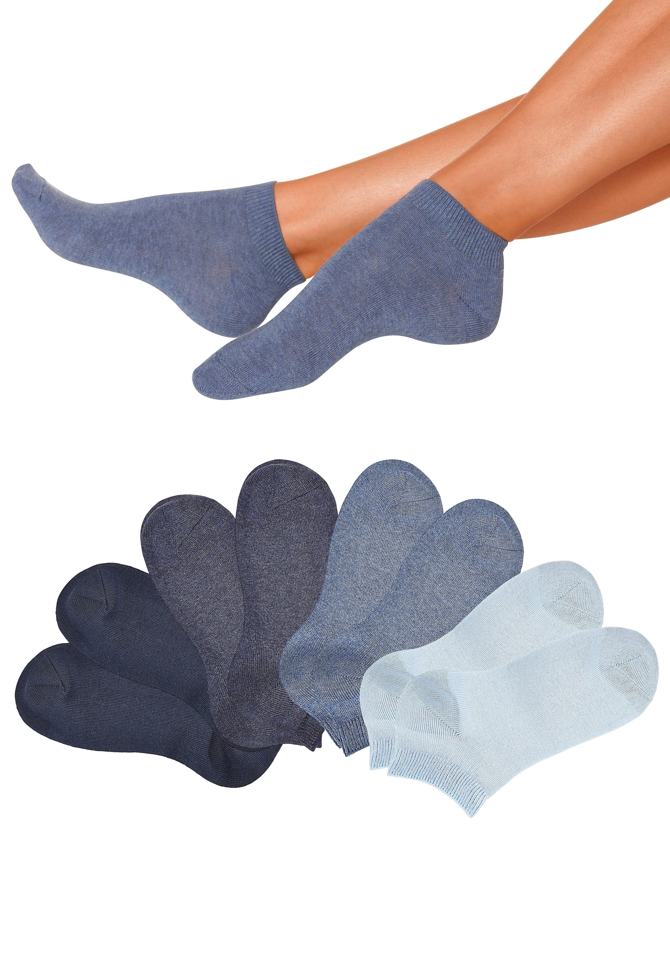 Go in Kurzsocken, (Packung, 8 Paar), uni in Basic Farben