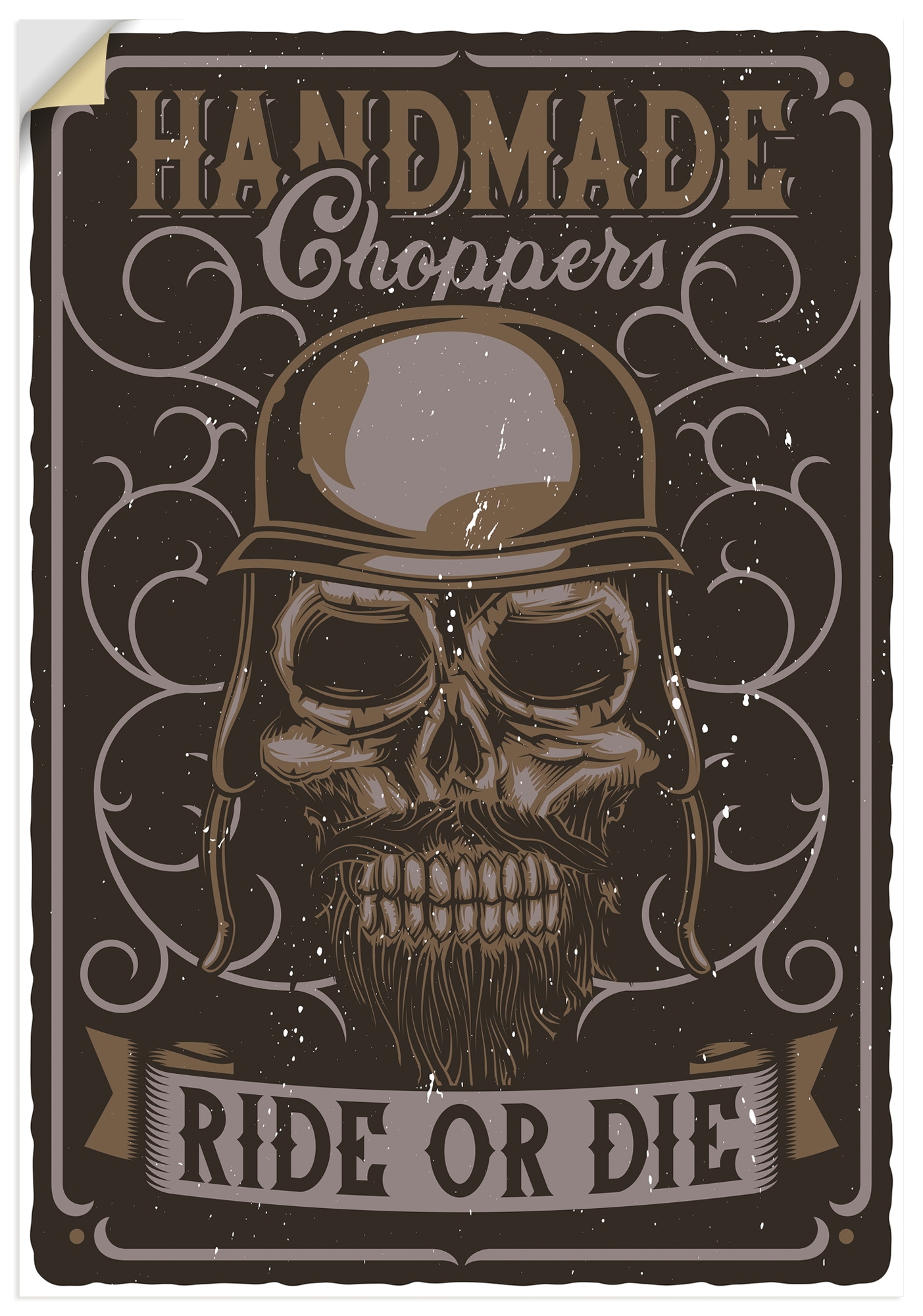 Artland Wandbild "Totenkopf" 1 Stk. tlg. als Alubild, Leinwandbild, Poster, Wandaufkleber in verschied. Größen