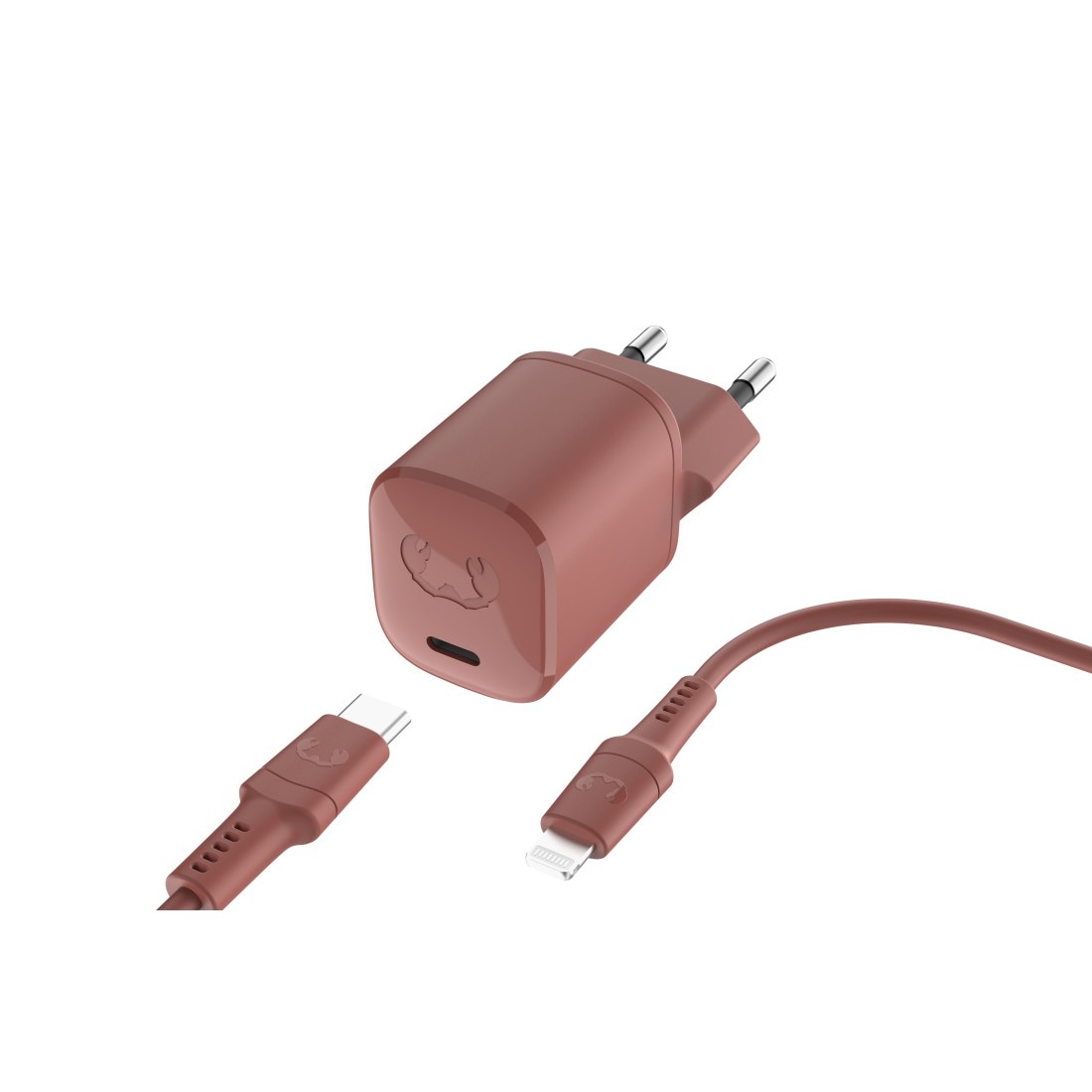 Fresh´n Rebel Schnelllade-Gerät »USB-C Mini Charger PD 20W, Apple Lightning-Kabel 2 m«, (2 St.)