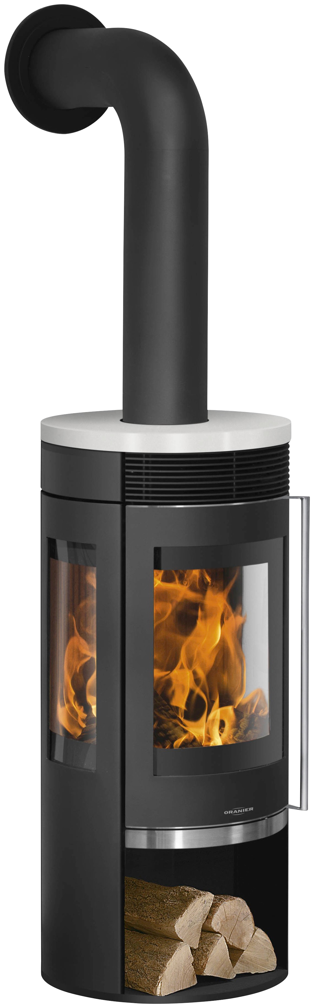 ORANIER Kaminofen "»Rota Tre 2.0«", schwarz, Wohnzimmer, Kaminöfen