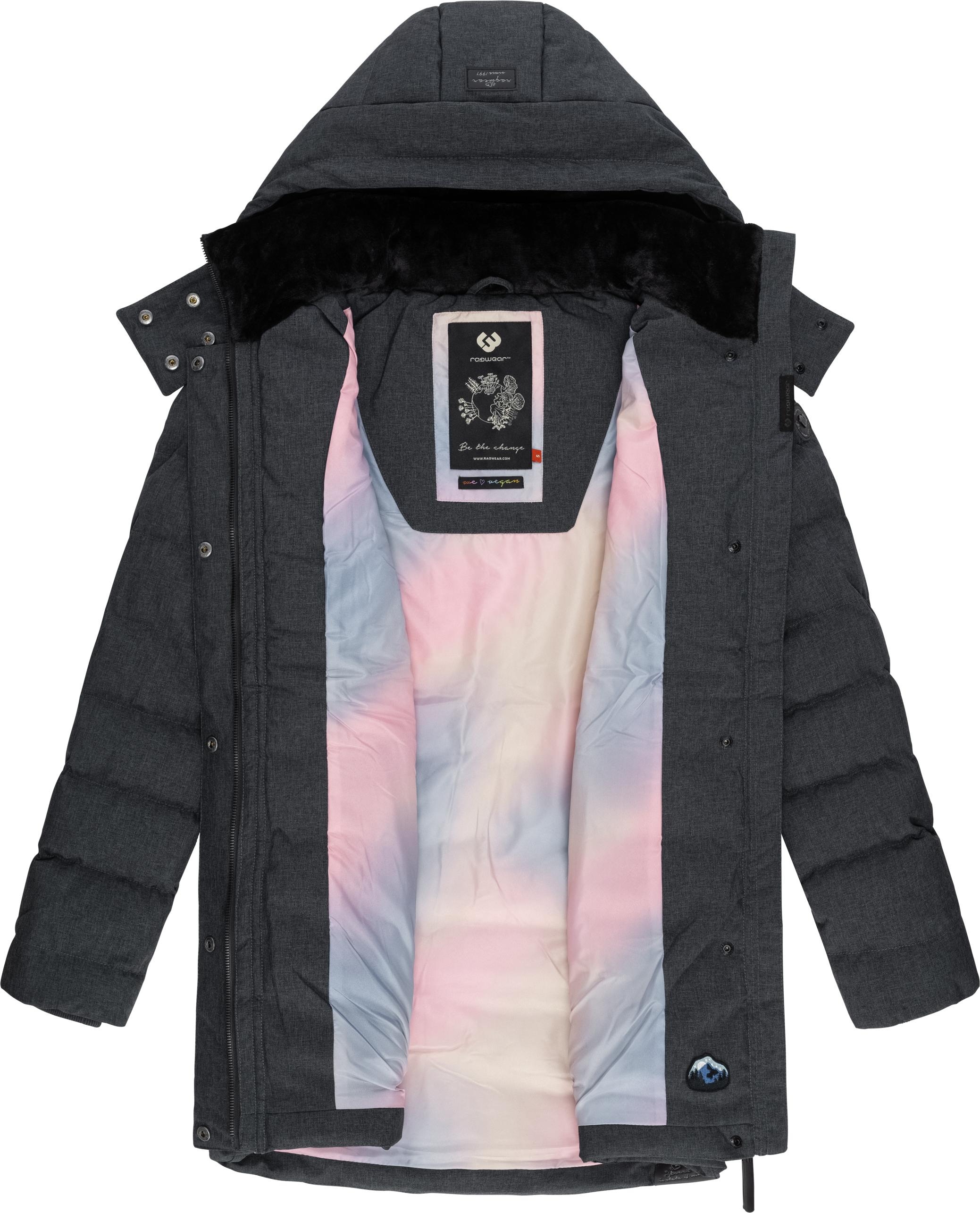 Ragwear Winterjacke »Ashanta Block«, mit Kapuze, stylischer, gesteppter Winterparka mit gefütterter Kapuze