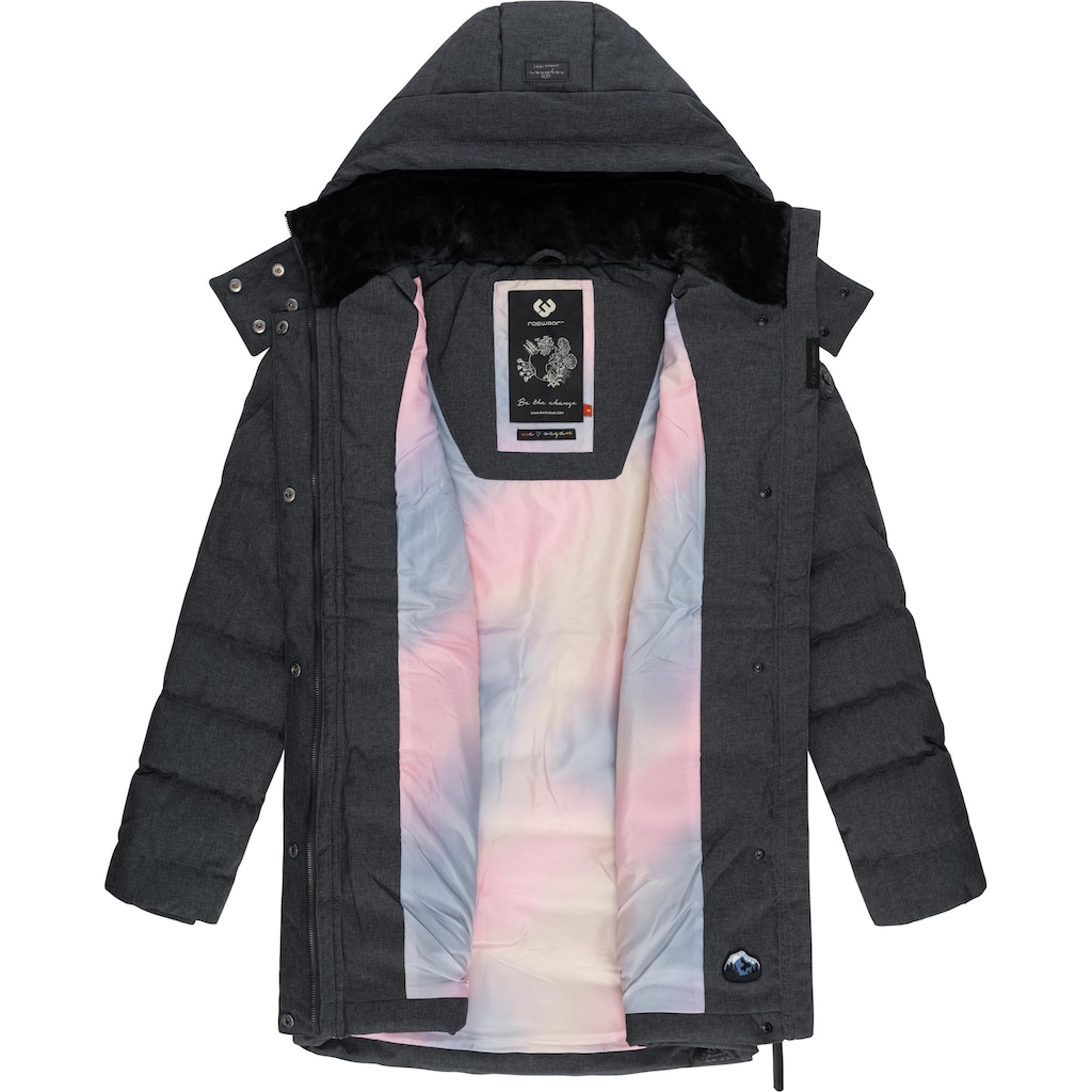 Ragwear Winterjacke »Ashanta Block«, mit Kapuze