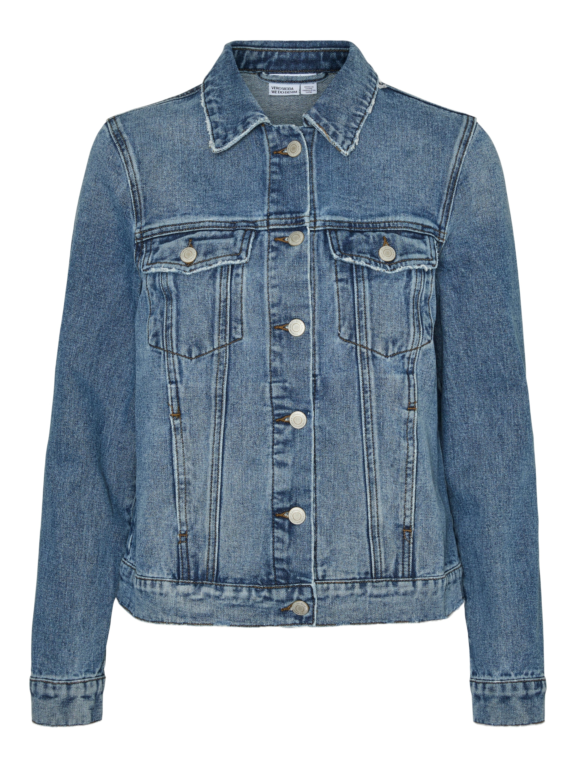 Vero Moda Jeansjacke »VMZORICA LS DENIM JACKET MIX NOOS«, mit leichten Destroyed Effekten