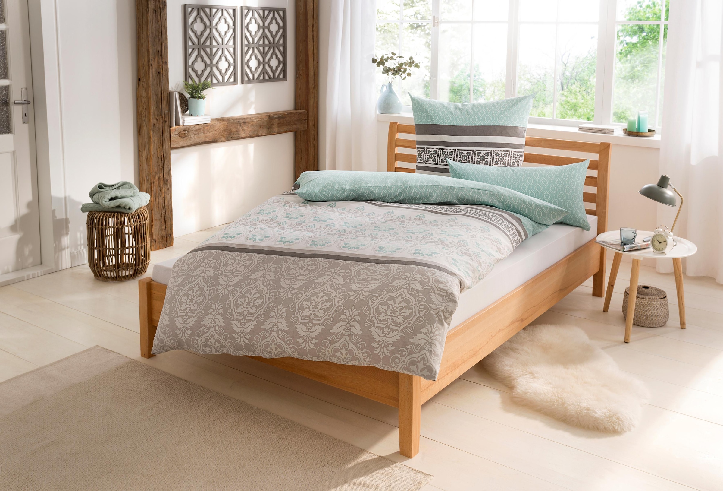 Home affaire Renforcé, BAUR Biber Qualität, bestellen (Flanell) | & PolyCotton und im Winter (2 geeignet romantisch, verspielte Ornamente, tlg.) »Cremona in Landhausstil«, Sommer, Bettwäsche