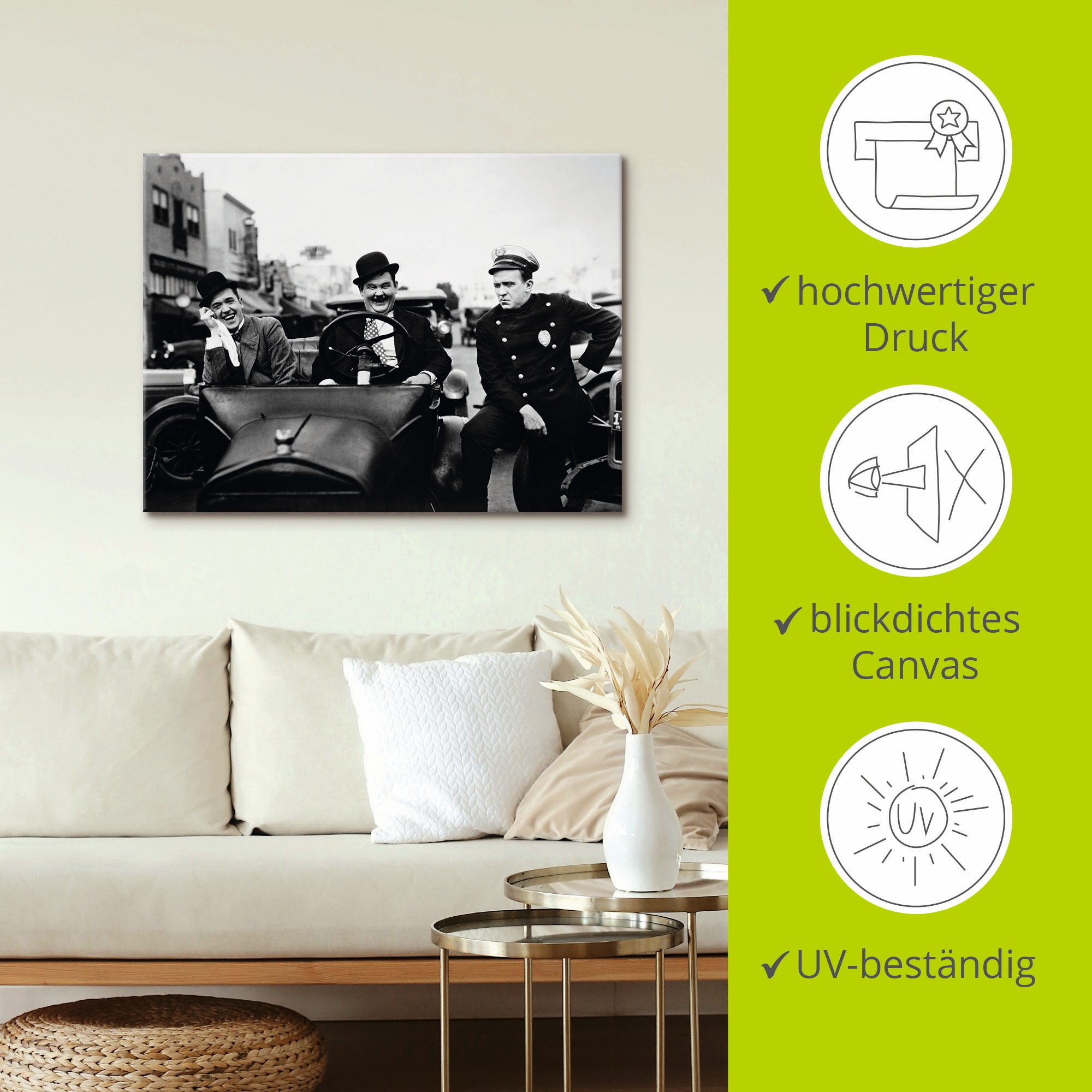 Artland Wandbild »Dick und Doof II«, Film, (1 St.), als Leinwandbild, Poster, Wandaufkleber in verschied. Größen