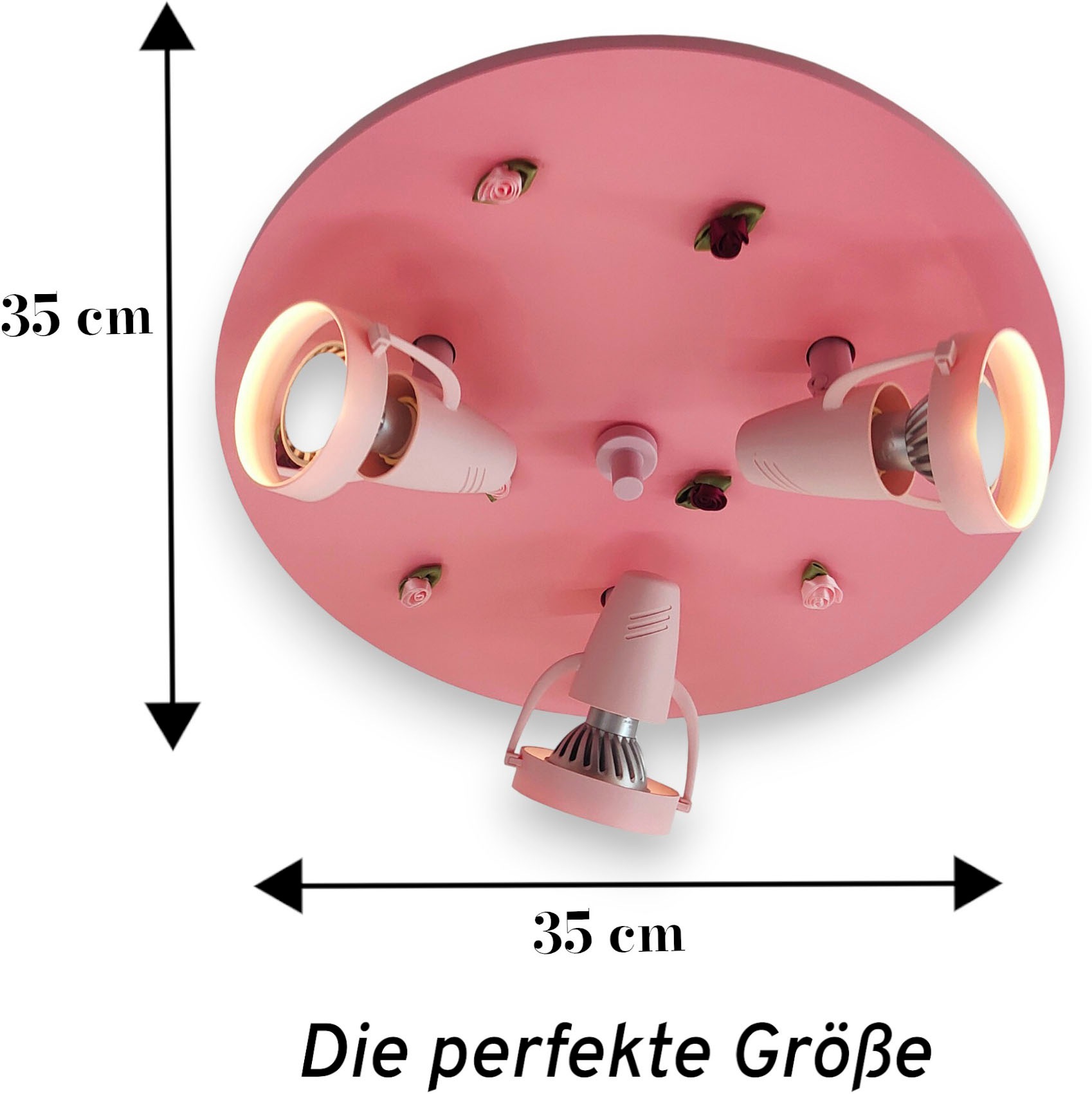 niermann Deckenleuchte »Kinderlampe mit Motiv "Röschen", Strahler für Kinderzimmer« GU10 1 Stk. 3 schwenk- und drehbare Strahler, Made in Germany