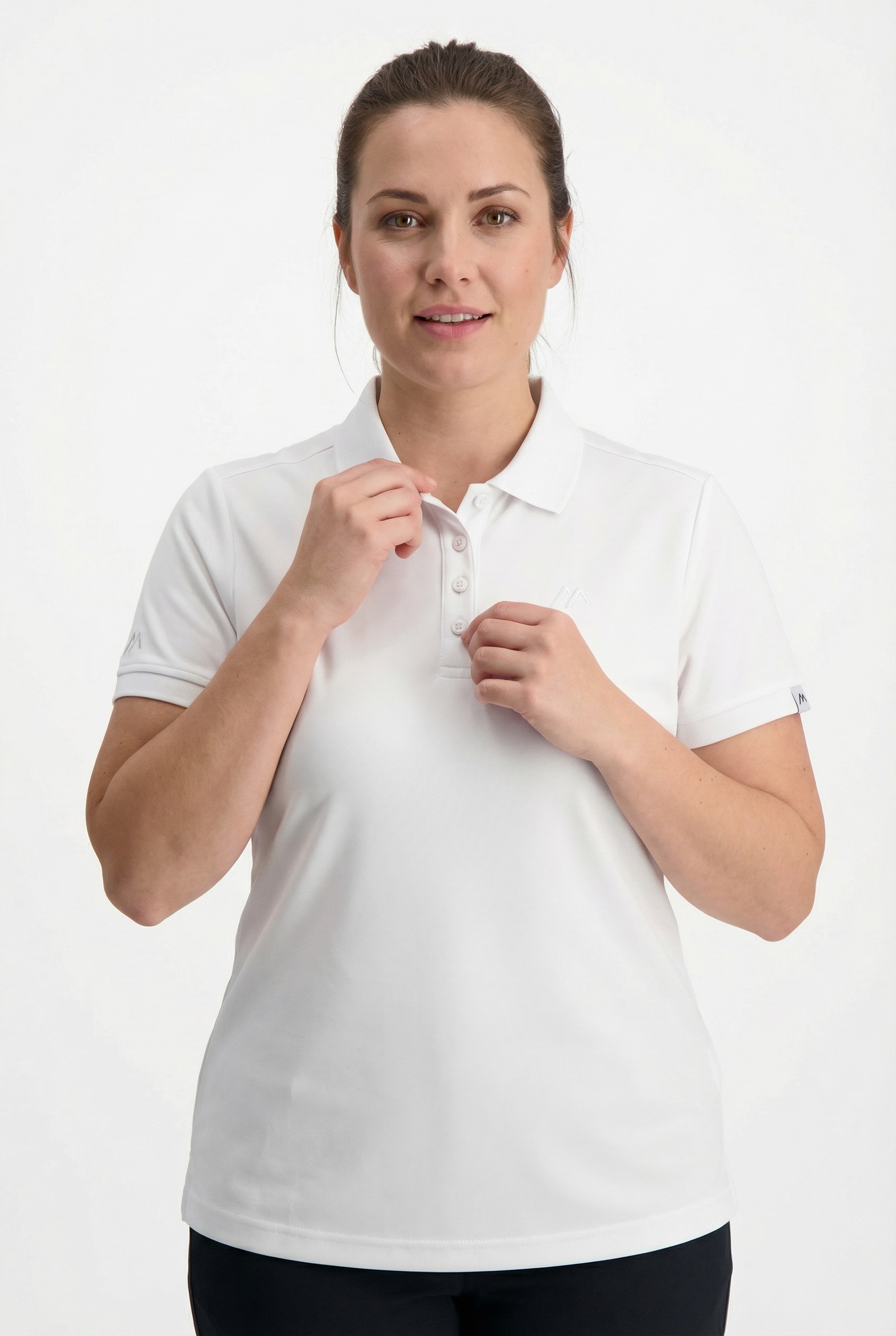 Maier Sports Poloshirt "D GG Poloshirt" hoch geschlossener Polokragen mit Knopfleiste