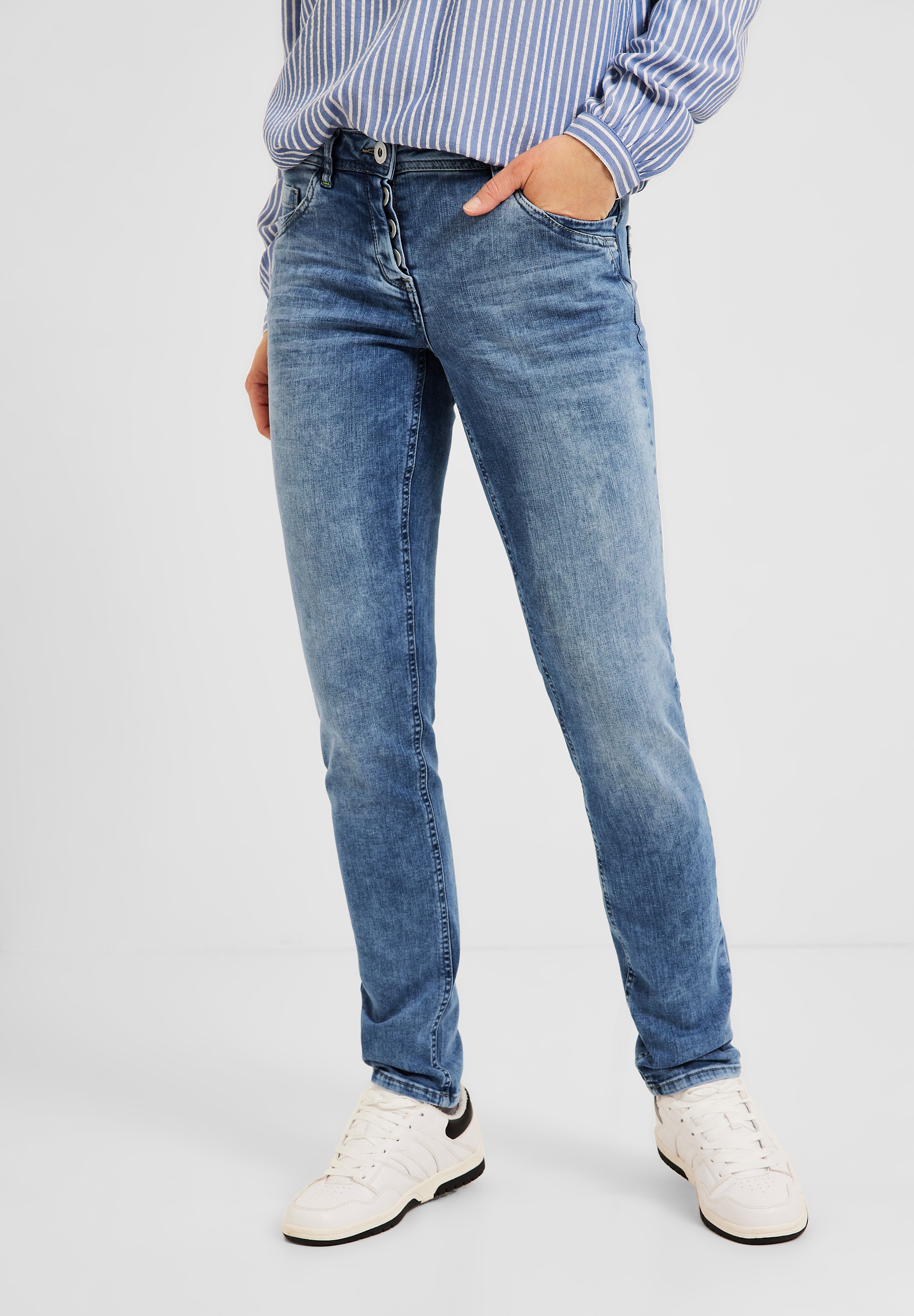 Cecil Comfort-fit-Jeans, Middle Waist