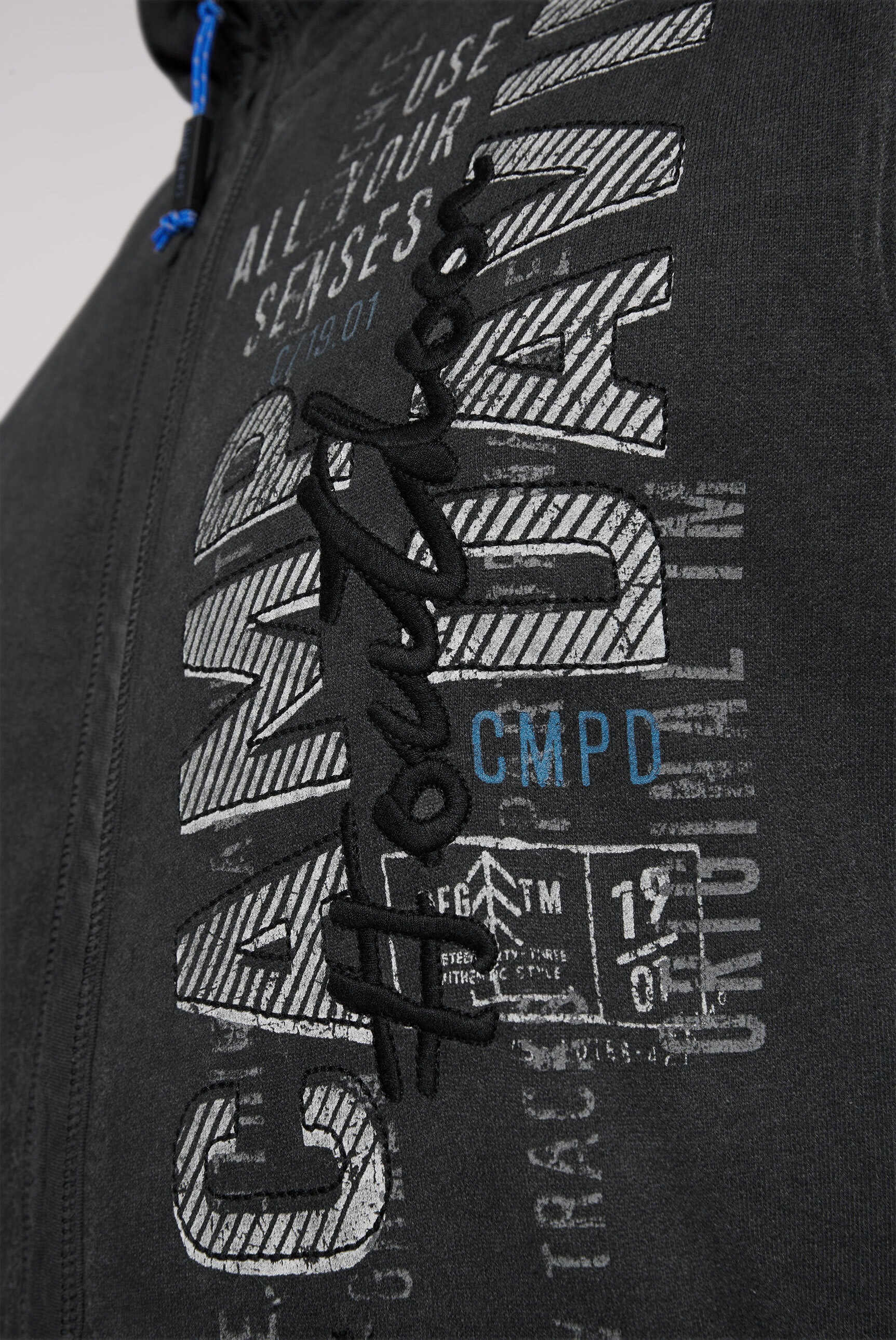 CAMP DAVID Sweatjacke, mit Baumwolle