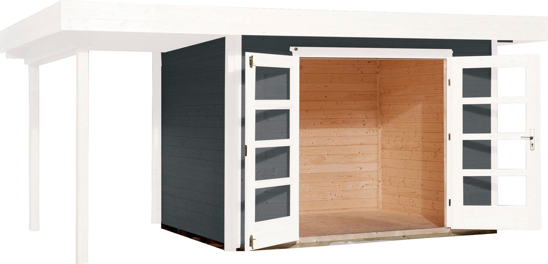 weka 1100000002199 "Designhaus 126 Plus" mit Anbaudach