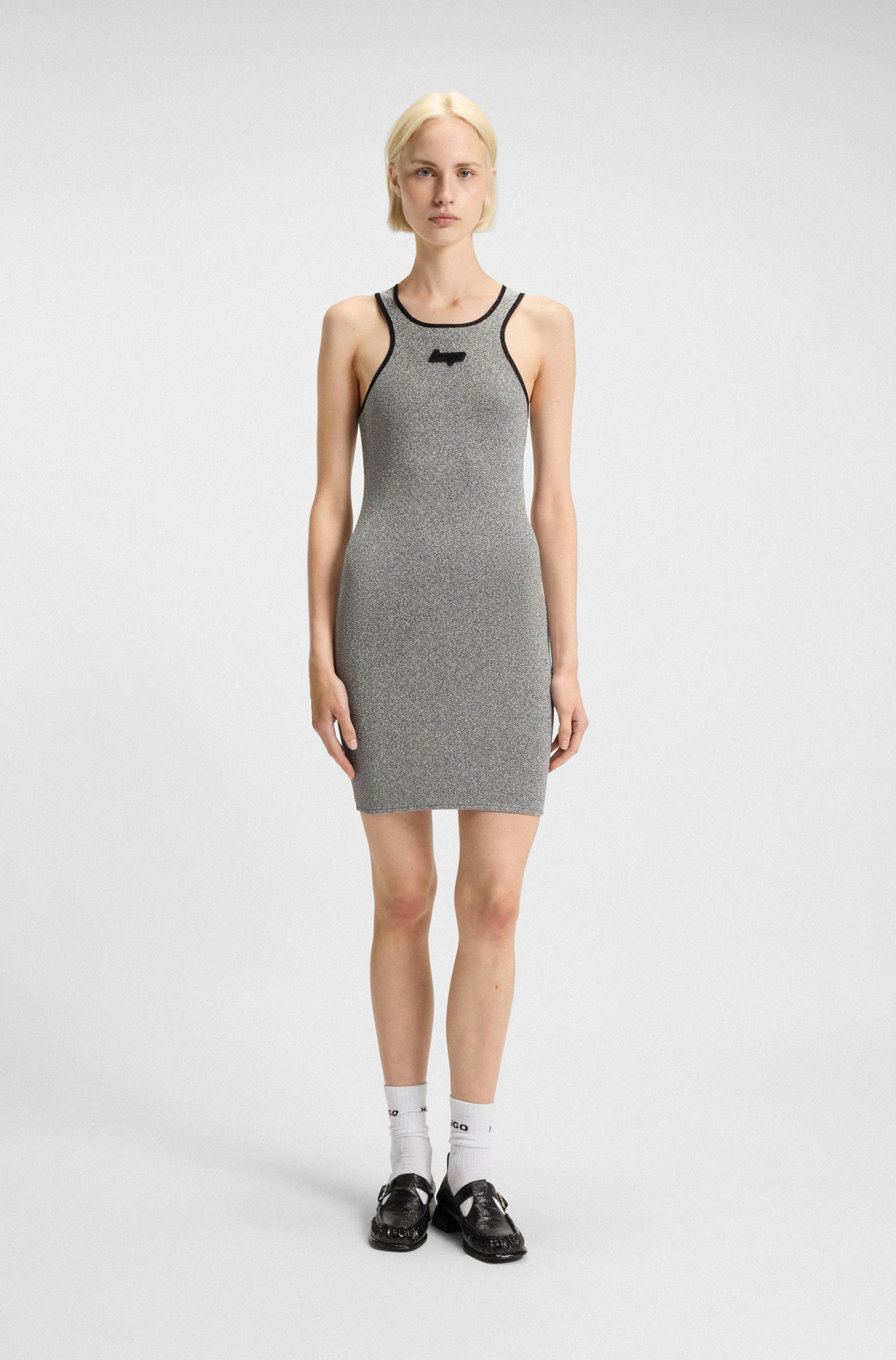 HUGO Blue Jerseykleid "Niamh", schimmernd, Slim Fit günstig online kaufen