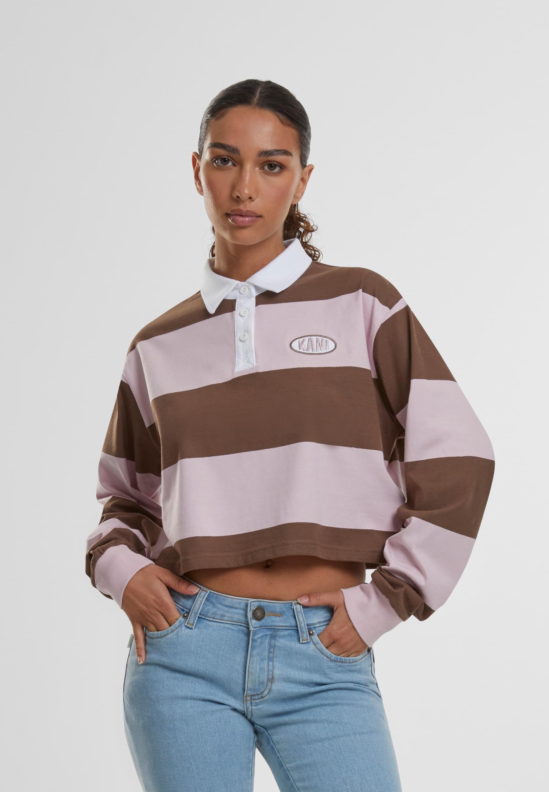 Karl Kani Longsleeve »Karl Kani Karl Kani Woven Signature Crop Striped Rugby LS«, (1 tlg.)