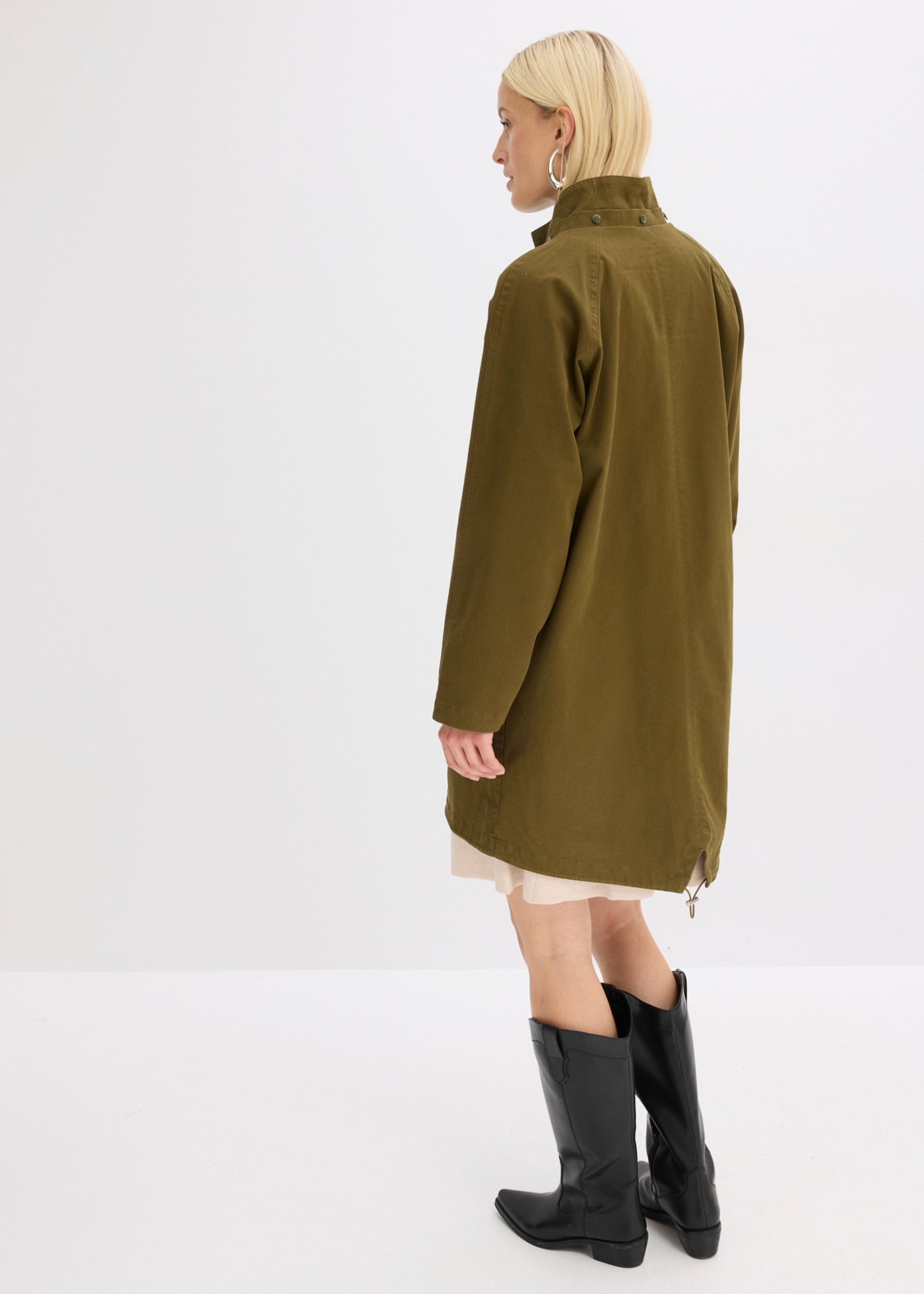 bonprix Parka wasserabweisend, aus Baumwolle und Elasthan, mit Polyesterfutter