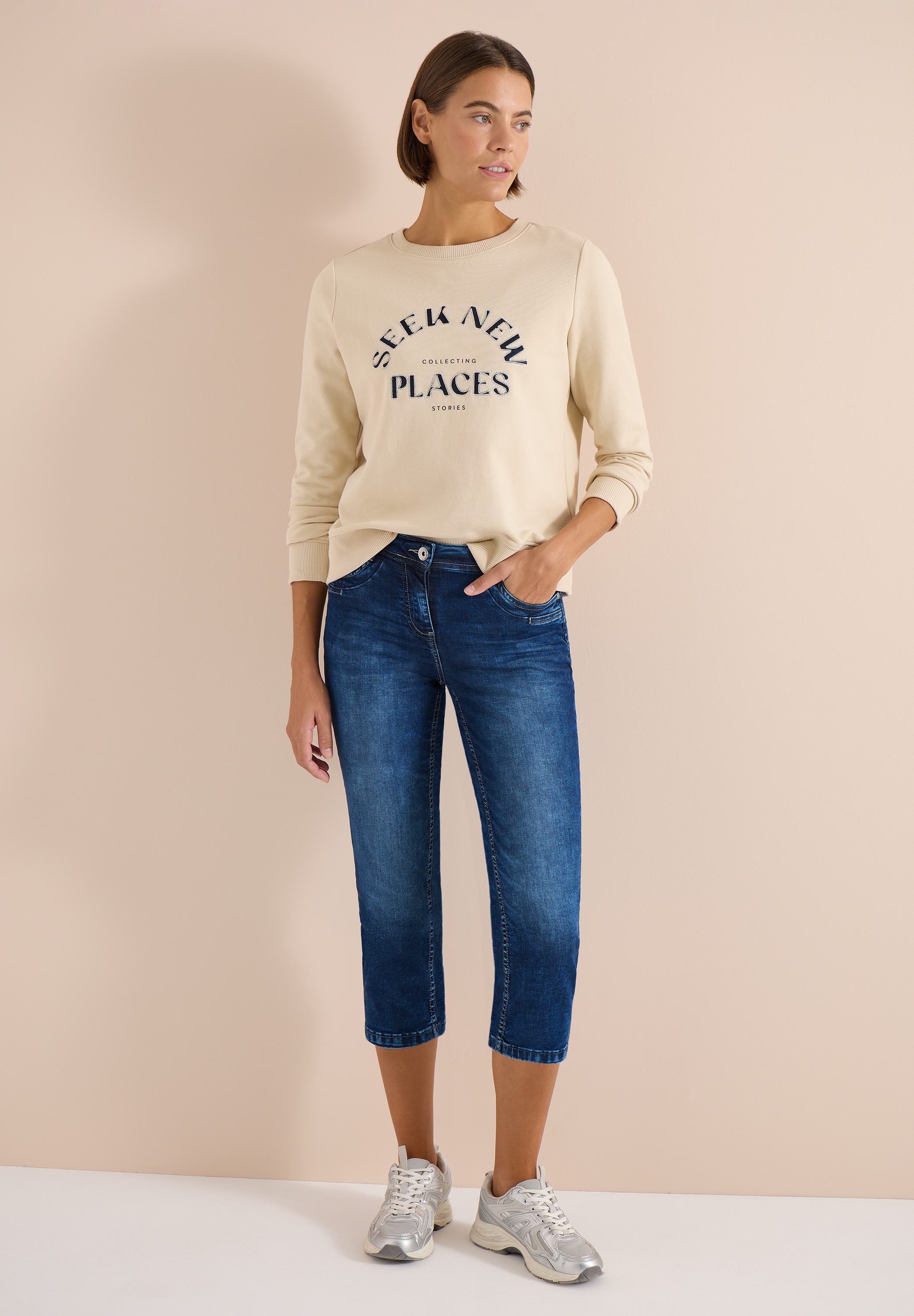 Cecil Comfort-fit-Jeans Middle Waist