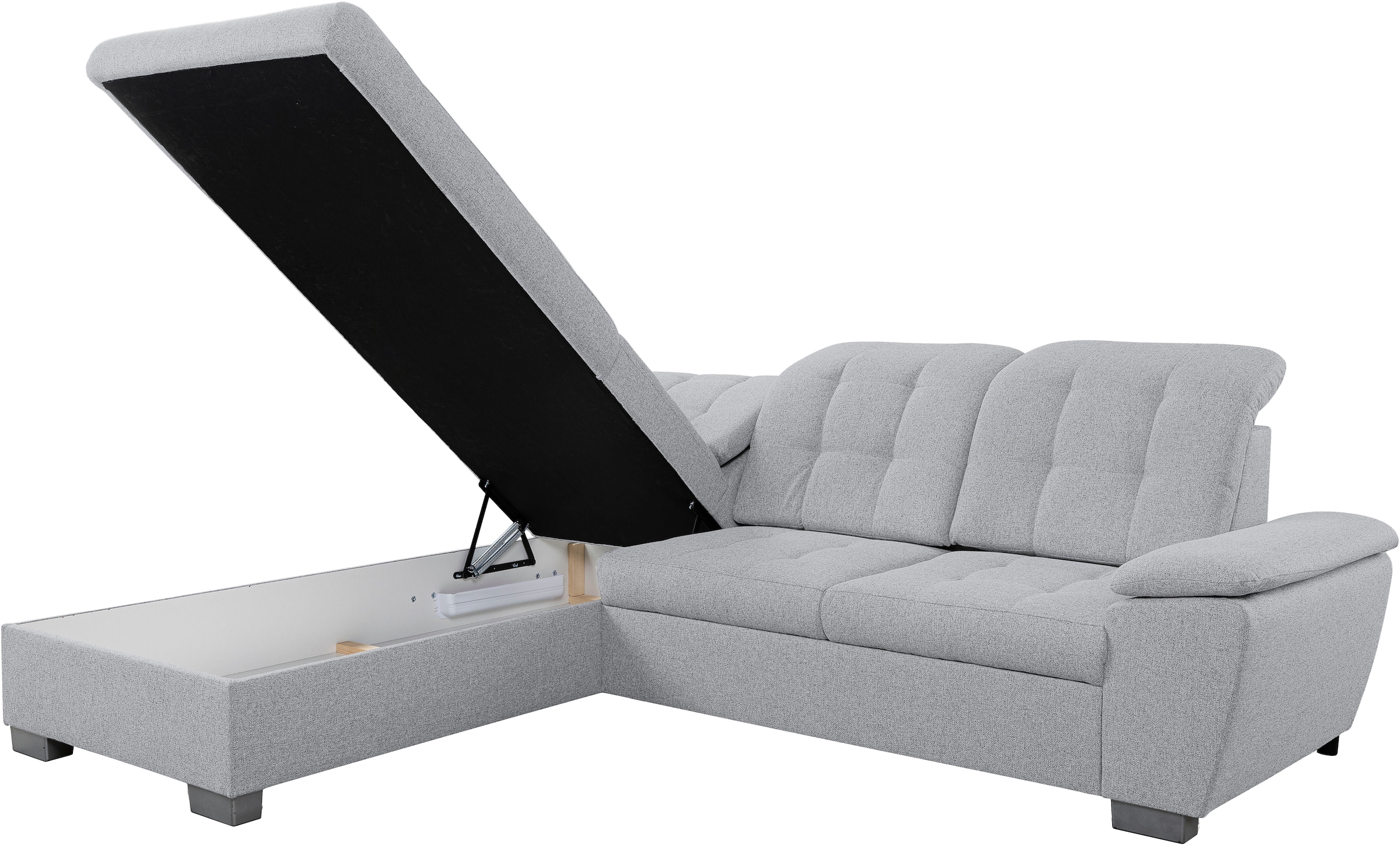 WERK2 Ecksofa »Bonny inkl. Kopfteilverstellung, Bettfunktion, Stauraum, L-Form« Komfortwunder mit Schlaffunktion, verstellbarem Kopfteil & Stauraum.