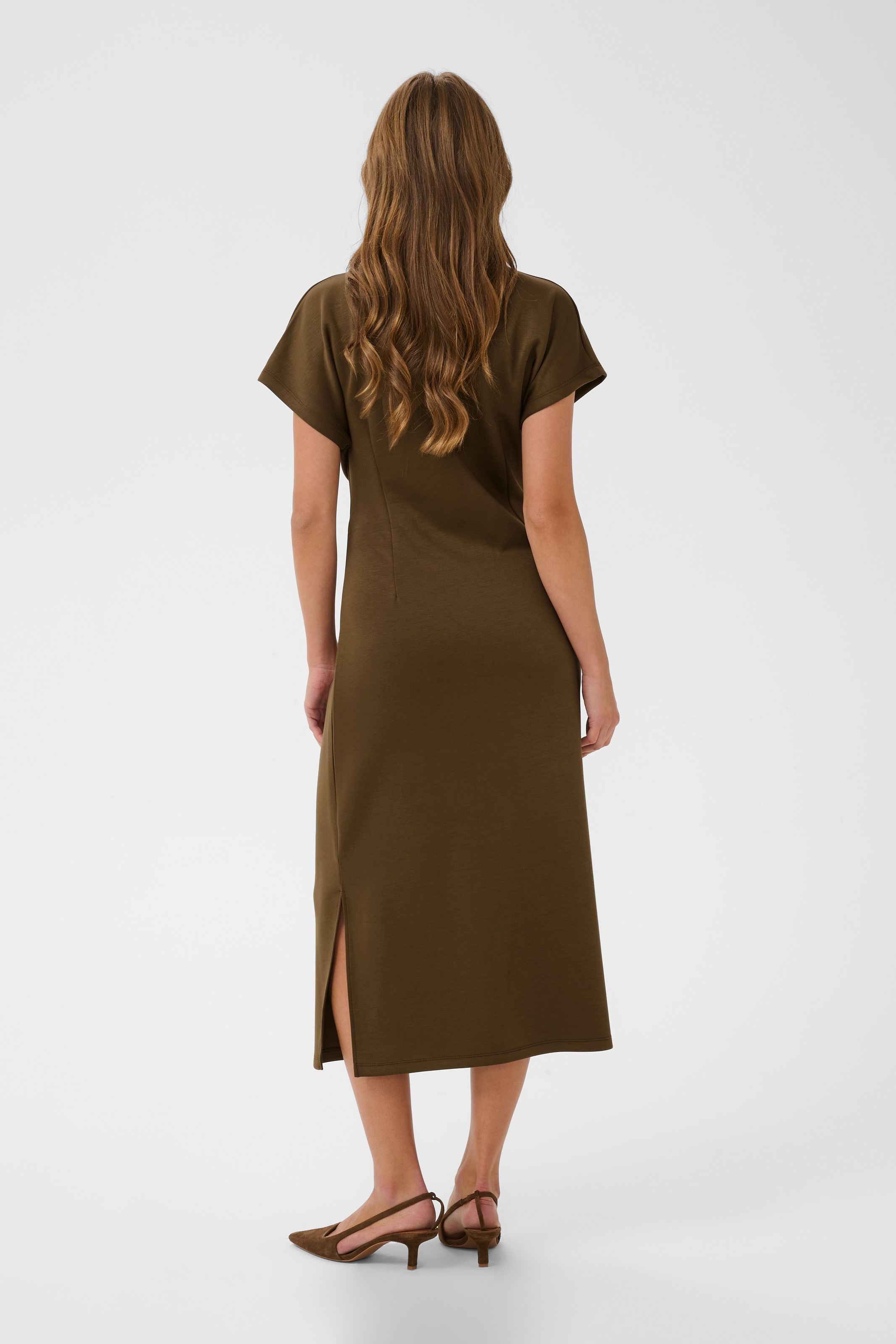Saint Tropez Midikleid »TheoSZ Dress« Materialmix, Fitted