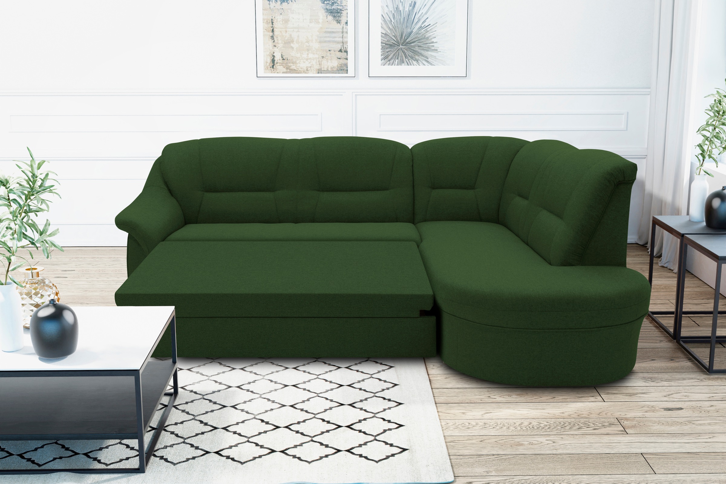 DOMO collection Ecksofa "Faenza für kleine Räume, Stellmaße 232,176cm, komf günstig online kaufen
