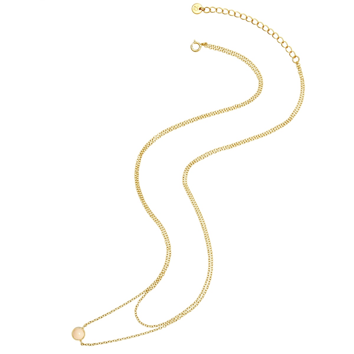 Glanzstücke München Kette mit Anhänger »GSM1201« Kette mit Anhänger Sterling Silber gelbgold Rosenquarz