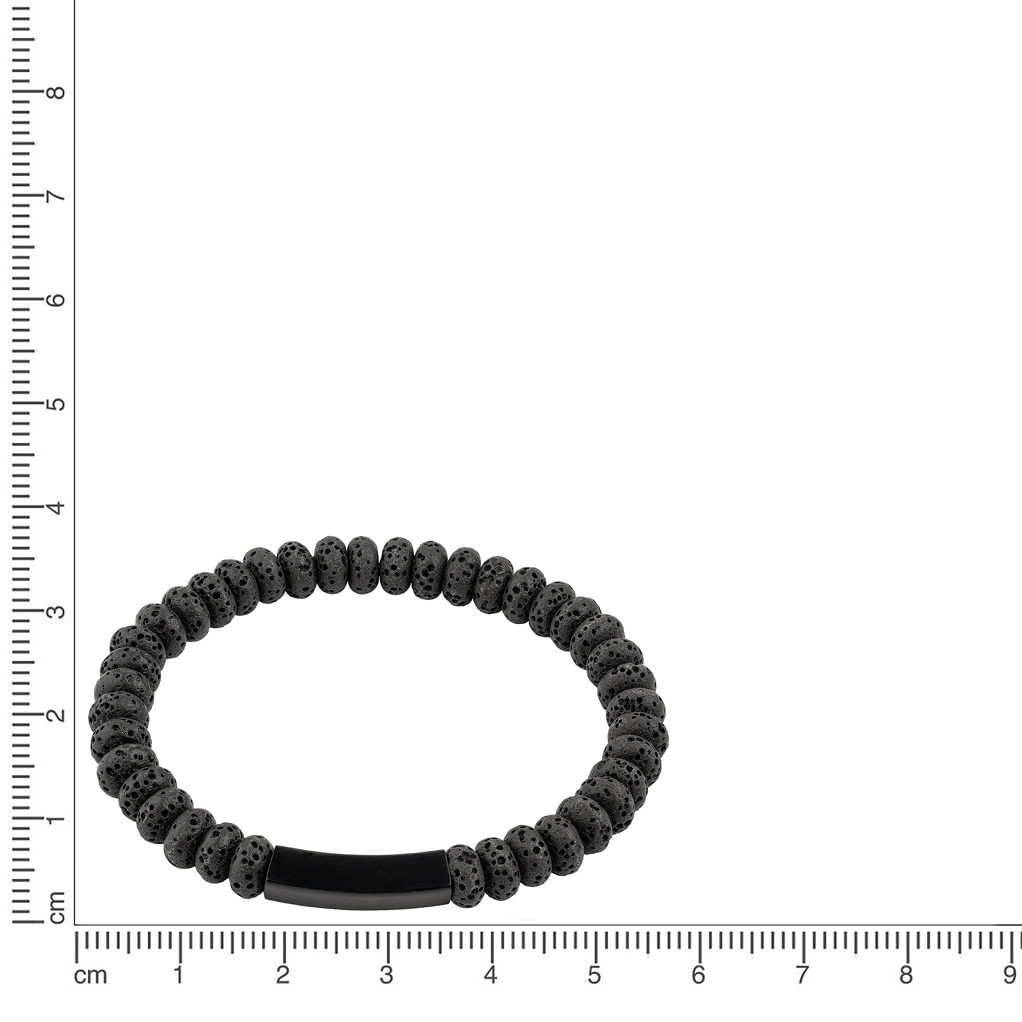 Zeeme Armband »Edelstahl /PVD schwarz Lavasteine«