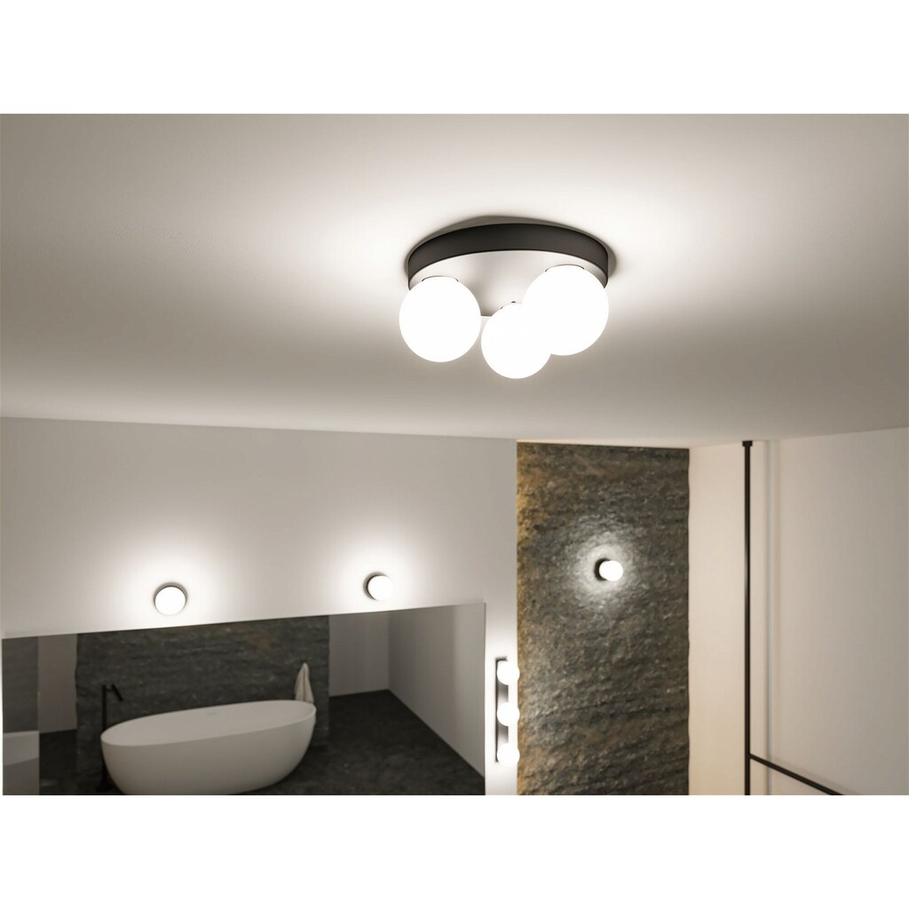 Paulmann Deckenleuchte »Selection Bathroom Gove IP44 max. 3x20W Rondel Glas/Metall«, 3 flammig-flammig