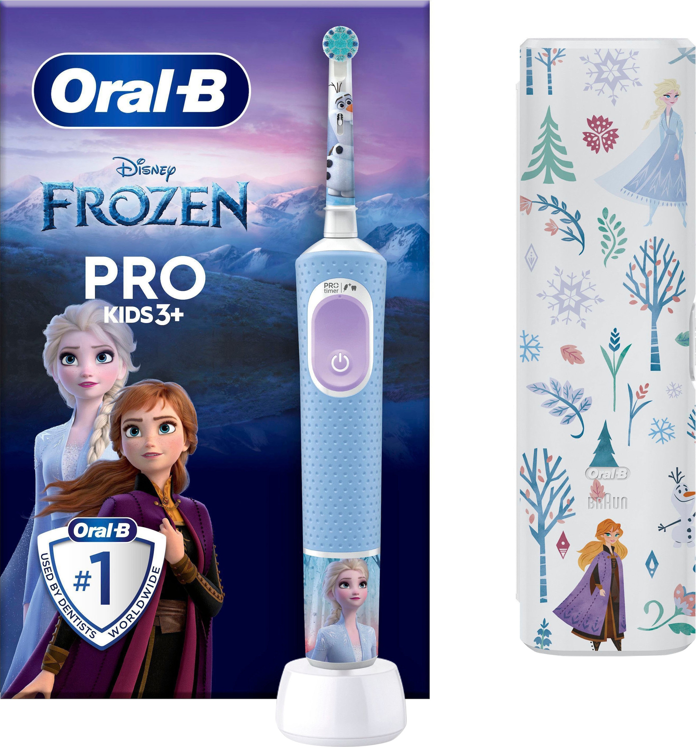 Oral B Aufsteckbürsten, 3 per Frozen«, BAUR Rechnung | Kinder St. 1 Kids Jahren Zahnbürste »Pro Elektrische für ab