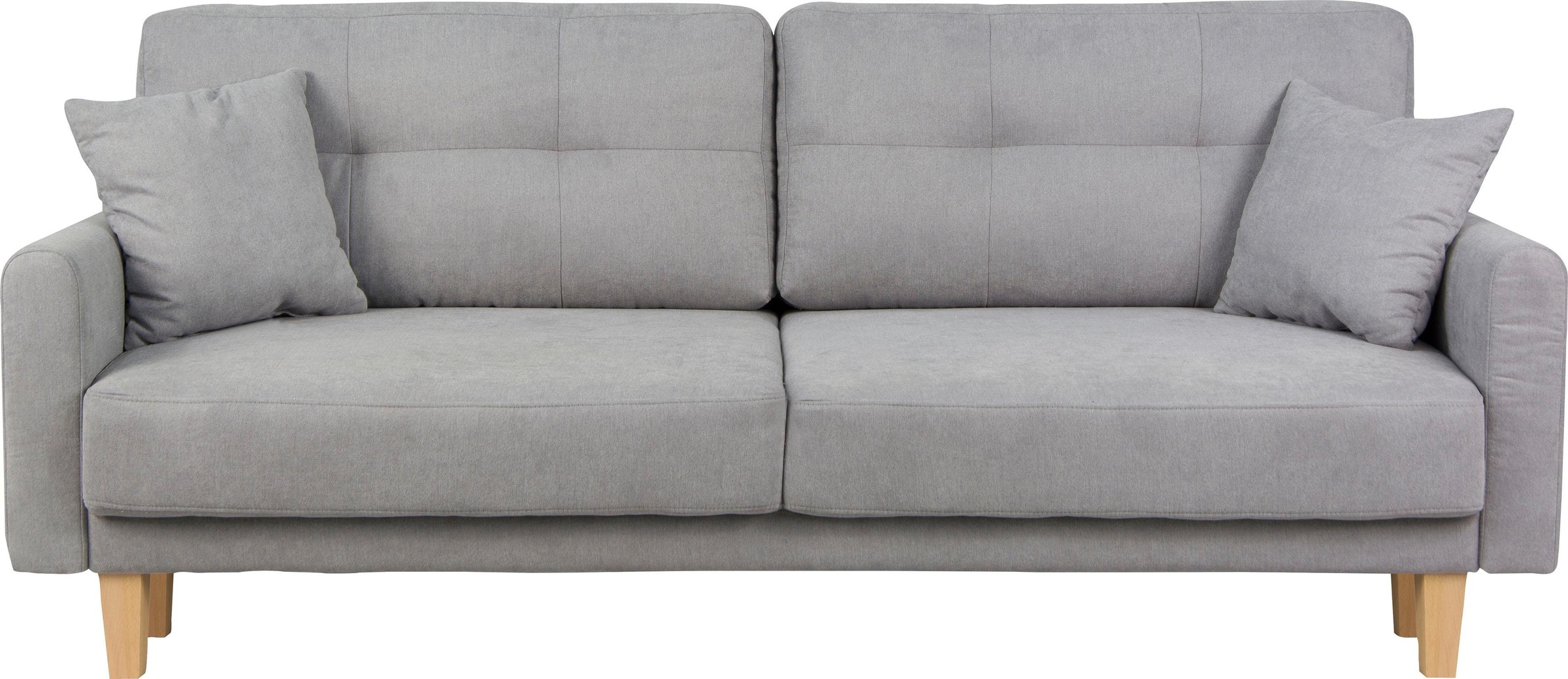 Home affaire 3-Sitzer »TRIPLO optionale Schlafsofa mit Bettkasten, Maße B/T/H: 215/100/89 cm«, Wahlweise Bettfunktion - Liegefläche 145x191 cm, Rücken-, Zierkissen