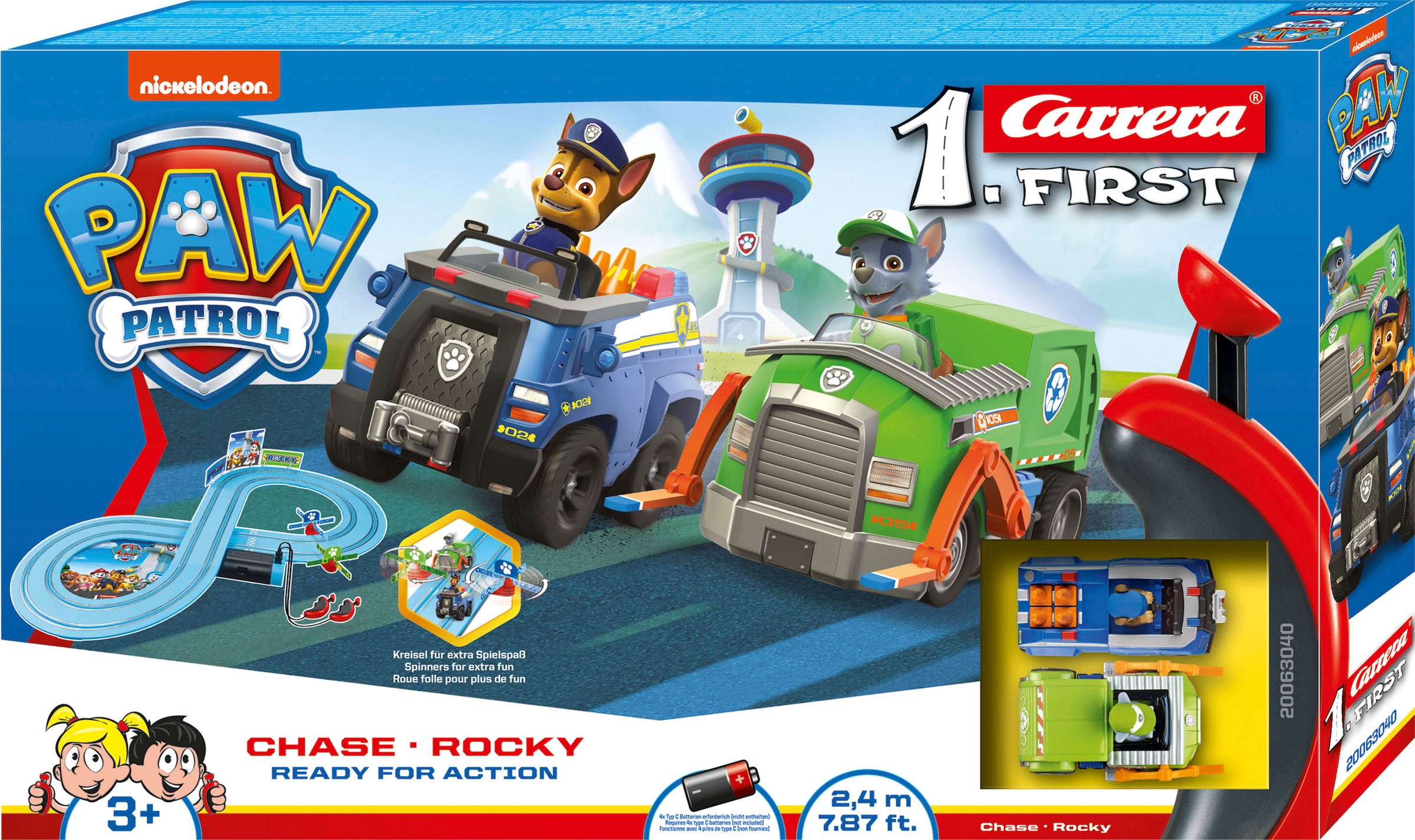 Autorennbahn »Carrera® First PAW Patrol - Ready for Action«, (Set), im Maßstab 1:50