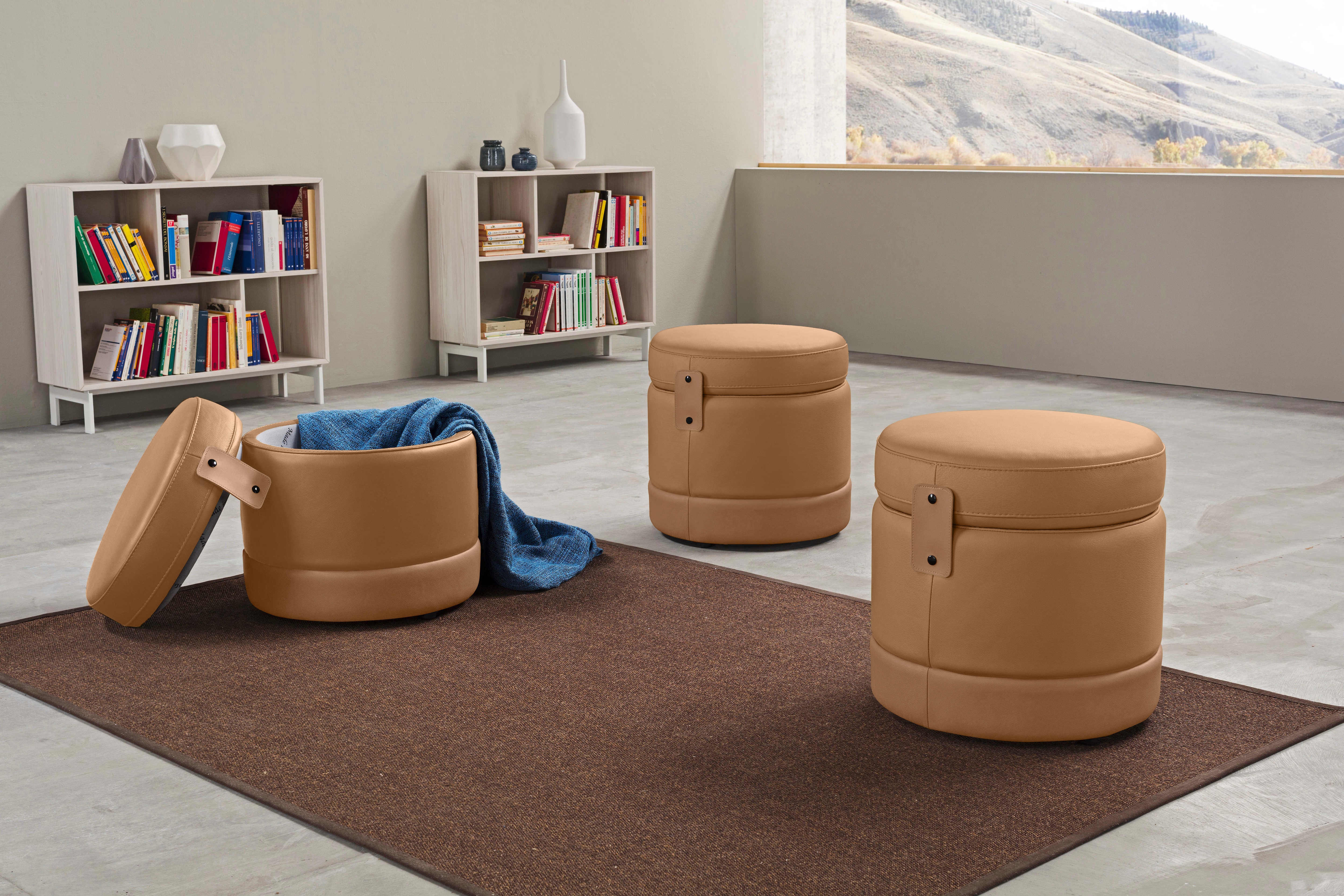 Egoitaliano Hocker "Tonder, Designhocker als Blickfang mit tollen Details, B/T 50/50cm" inkl. praktischem Stauraum als funktionale Stauraummöglichkeit