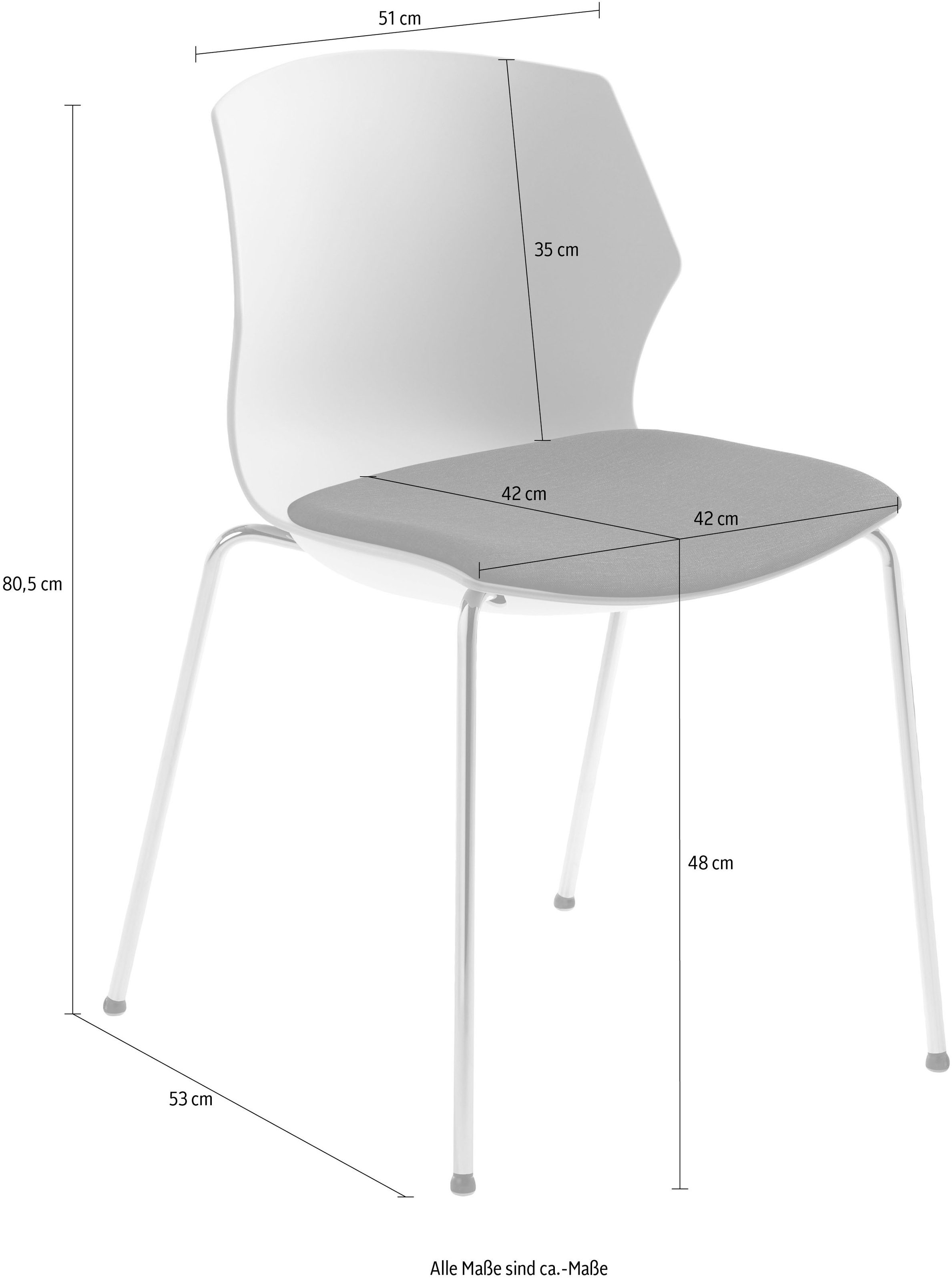 Mayer Sitzmöbel Stapelstuhl "Stapelstuhl myPRIMO" () Polyester stapelbar günstig online kaufen