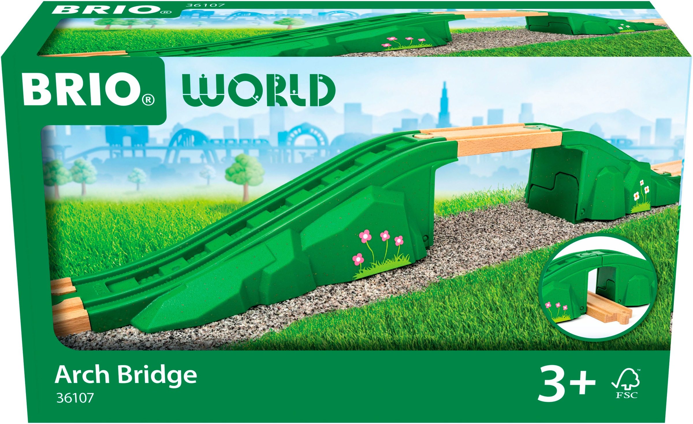 BRIO® Spielzeugeisenbahn-Brücke »Modulare Brücke«, Made in Europe; FSC® - schützt Wald - weltweit