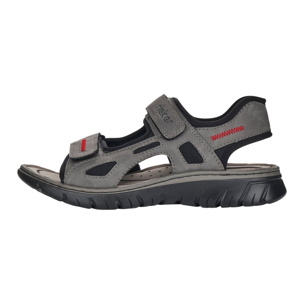 Rieker Sandale, Sommerschuh, Klettschuh, Outdoorsandale, in Trekking-Optik, G-Weite