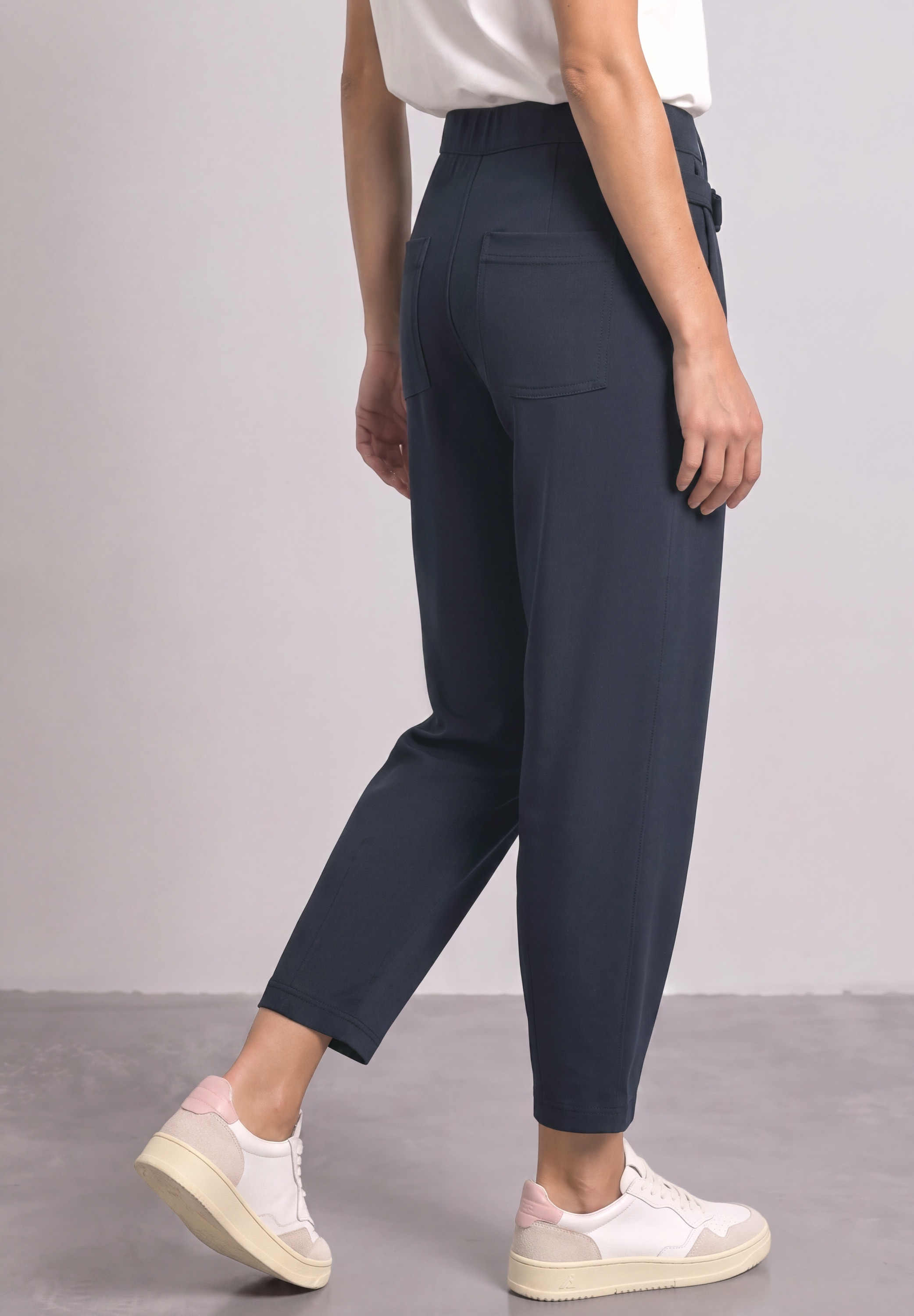 STREET ONE Stoffhose  mit Schnallen