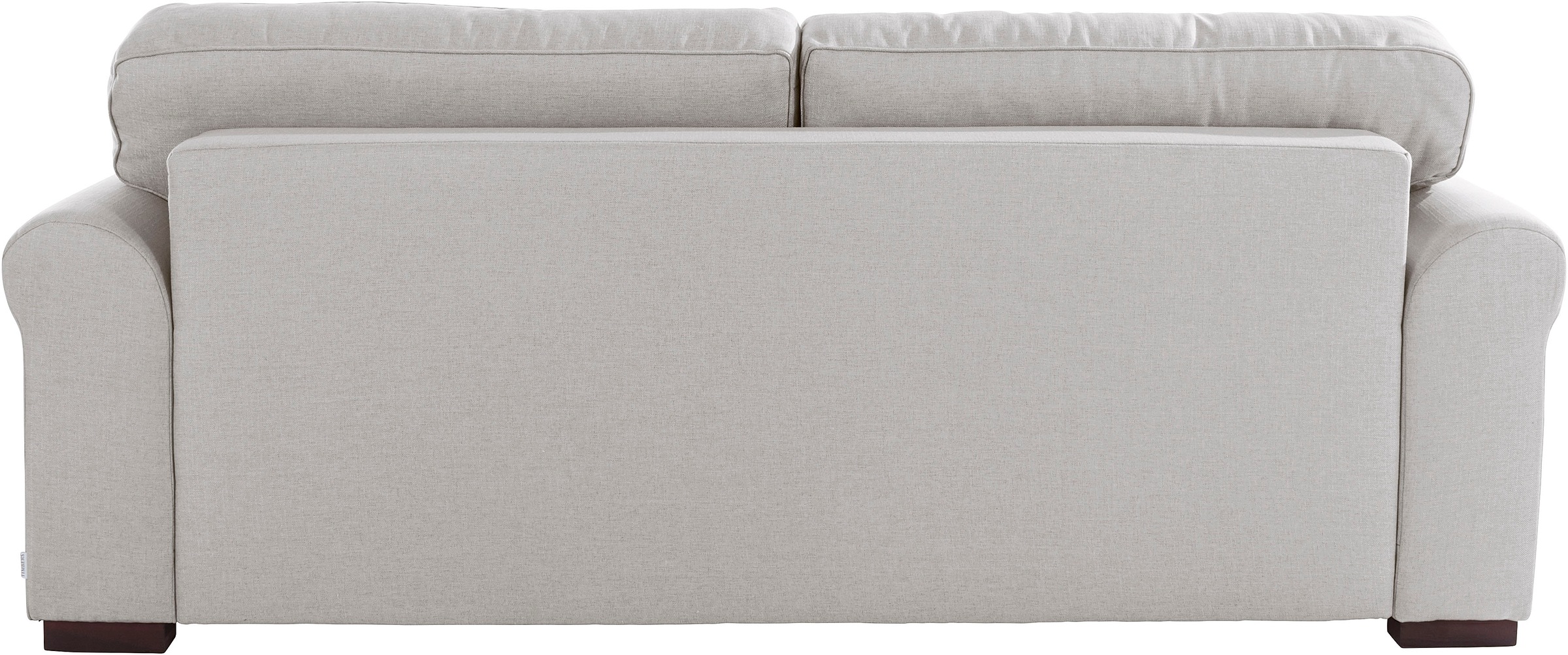 3-Sitzer HOME AFFAIRE "Broughton", blau (eis), B:233cm H:92cm T:94cm, 100% Polyester, Sofas, weicher Sitzkomfort, incl. 2 Zierkissen, Keder 3