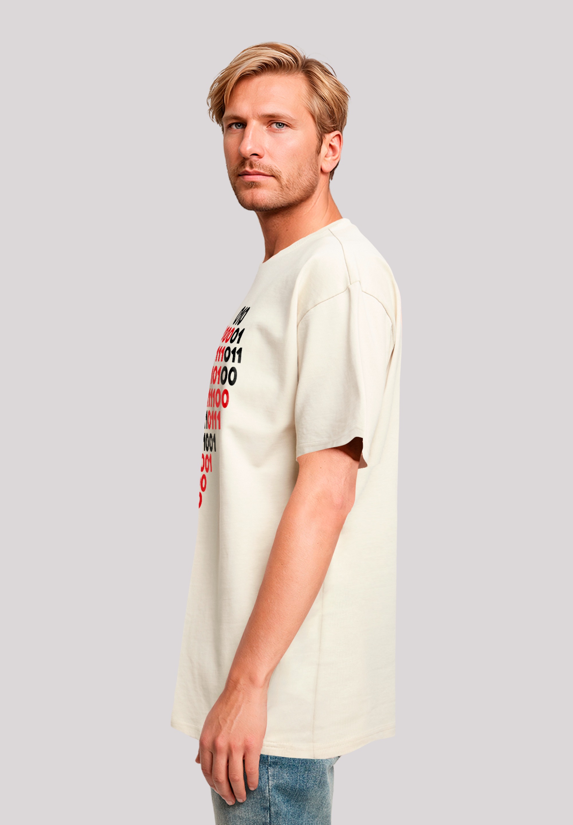 F4NT4STIC T-Shirt »I love you Binary Code Herz«, Premium Qualität