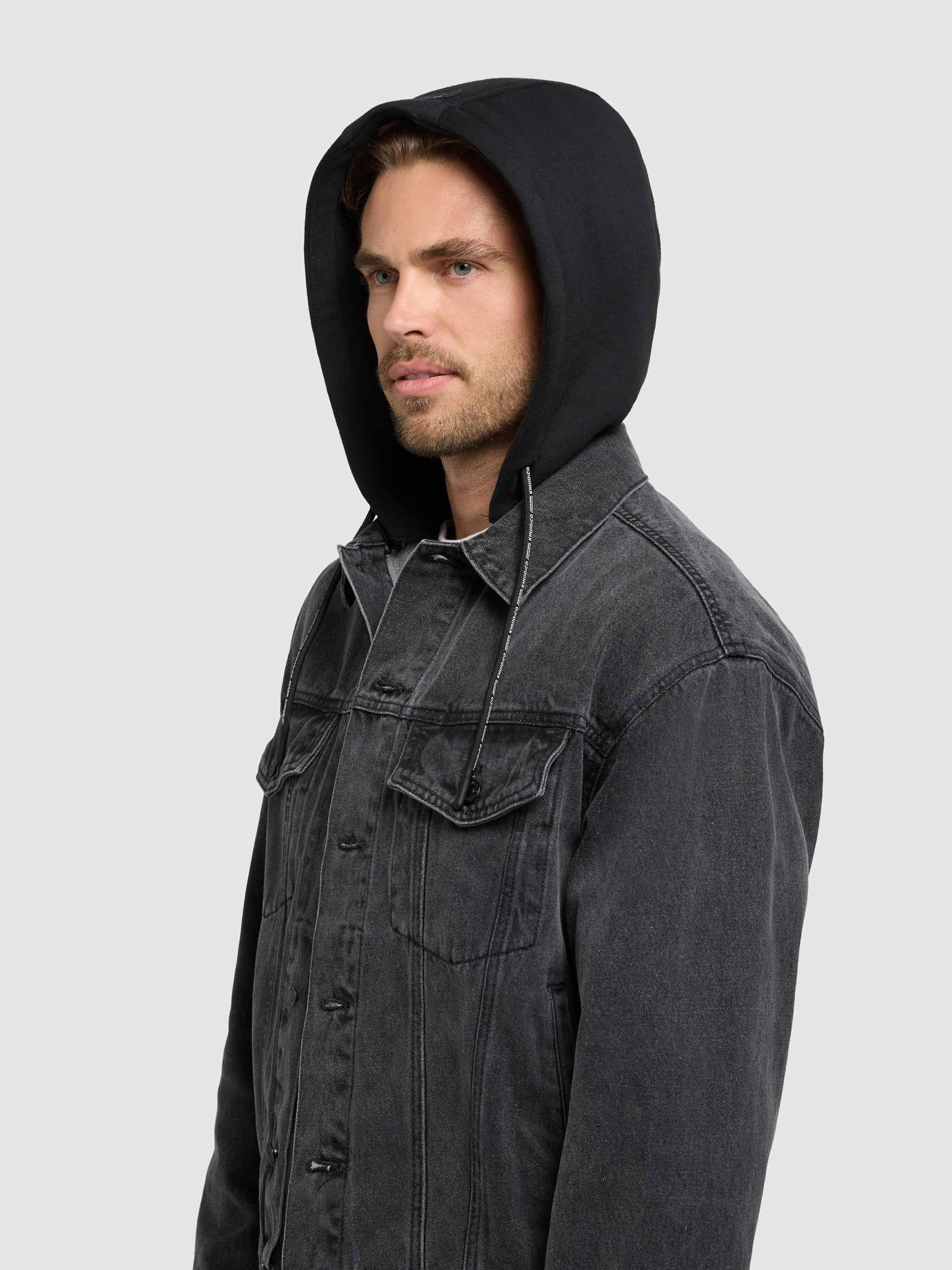 khujo Jeansjacke »Jokin« mit Kapuze Herren Denim-Jacke mit Sweat-Kapuze