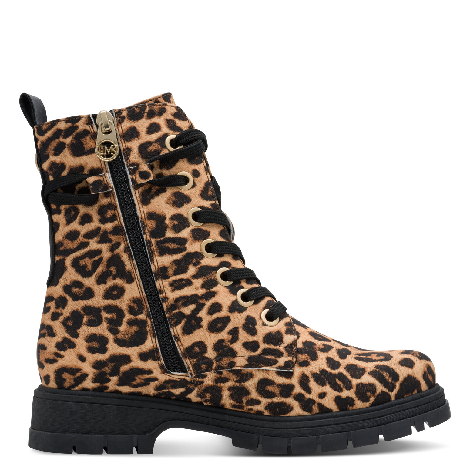MARCO TOZZI by GMK Schnürboots, Blockabsatz, Schnürstiefelette im Animal Look