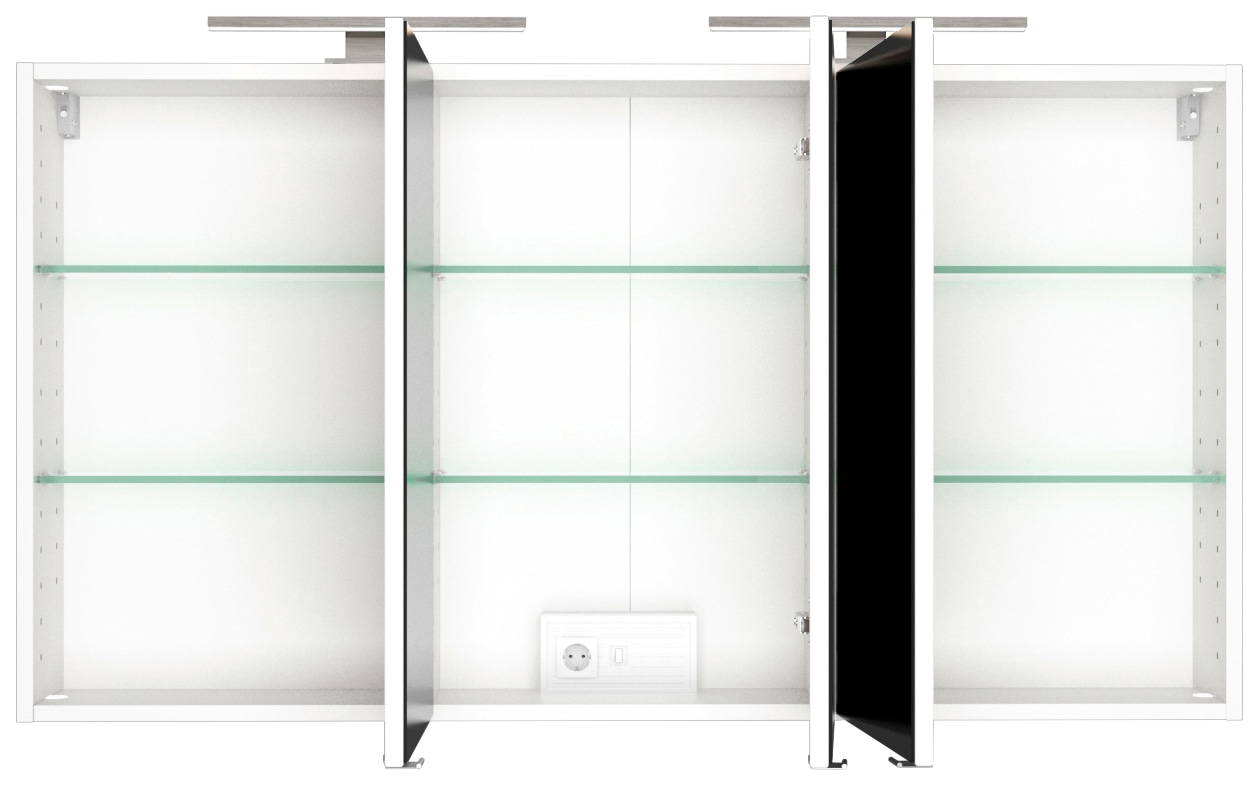 | BAUR bestellen Glasböden cm, 6 120 verstellbaren Spiegelschrank MÖBEL Breite mit »Matera«, HELD