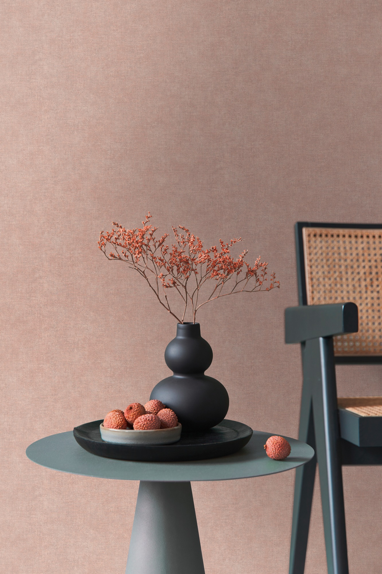 living walls "Smart Surfaces einfarbige Tapete Unitapete Struktur-Optik Landhaus" matt strukturiert Vliestapete Textil-Optik für Schlafzimmer Küche Wohnzimmer Uni Design