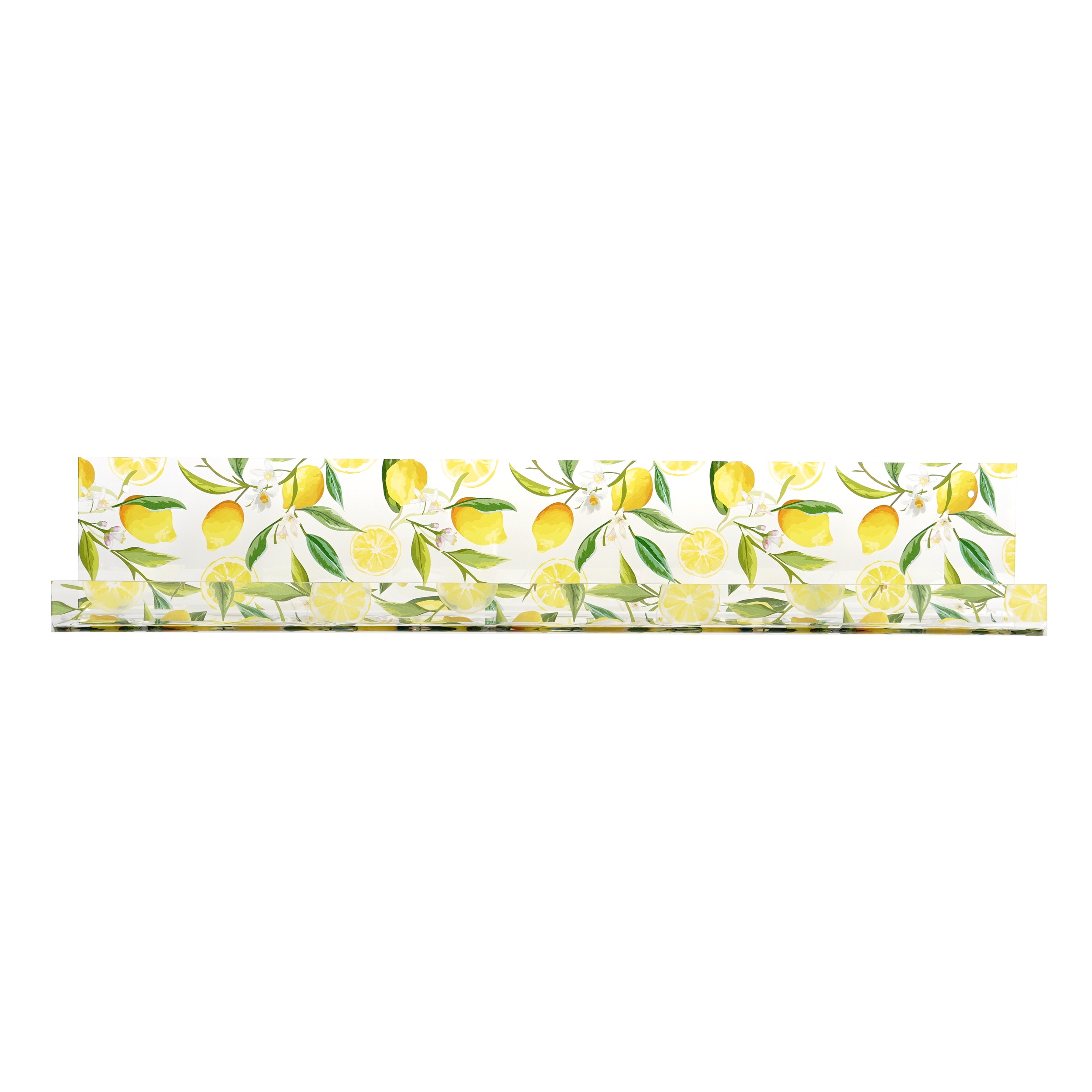 my home Gewürzboard »Zitronen - Gewürzhalter aus Acrylglas - Küchenorganizer«, (1 St.), Acrylleiste - Badezimmerablage - bedruckt - Inkl. Schrauben & Dübel