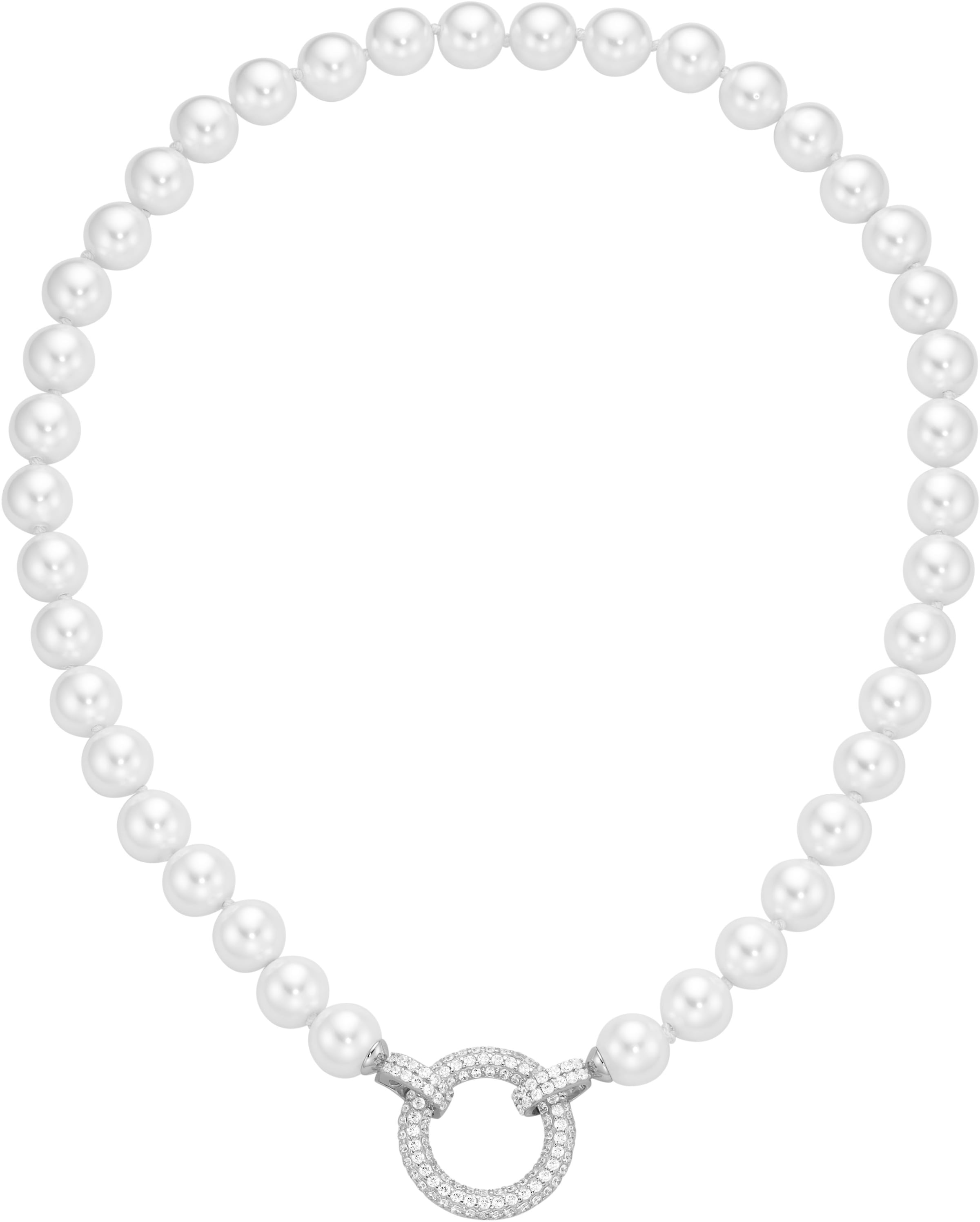 Perlenkette »Schmuck Geschenk Silber 925 Halsschmuck Halskette Glitzer«, mit Zirkonia...