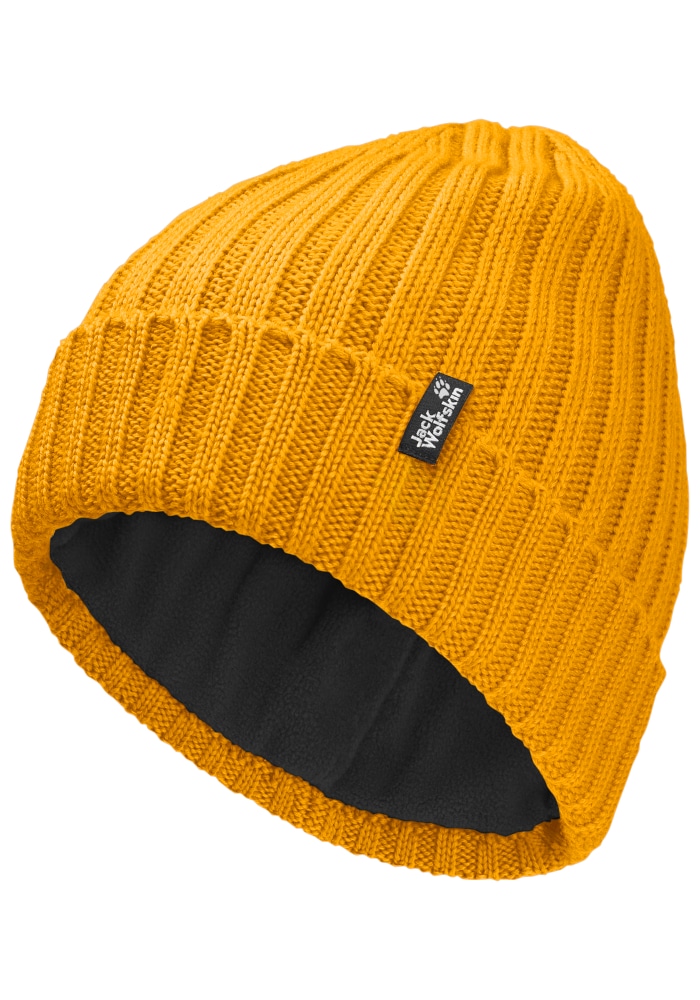 Jack Wolfskin Beanie "RIB KNIT BEANIE" Strickmütze, warm, winddicht
