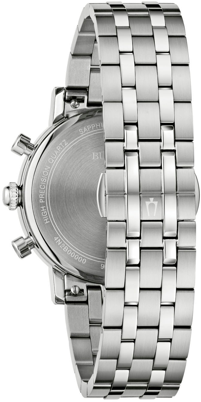 Bulova Chronograph, Quarzuhr, Armbanduhr, Herrenuhr, Edelstahlarmband, analog, Tag