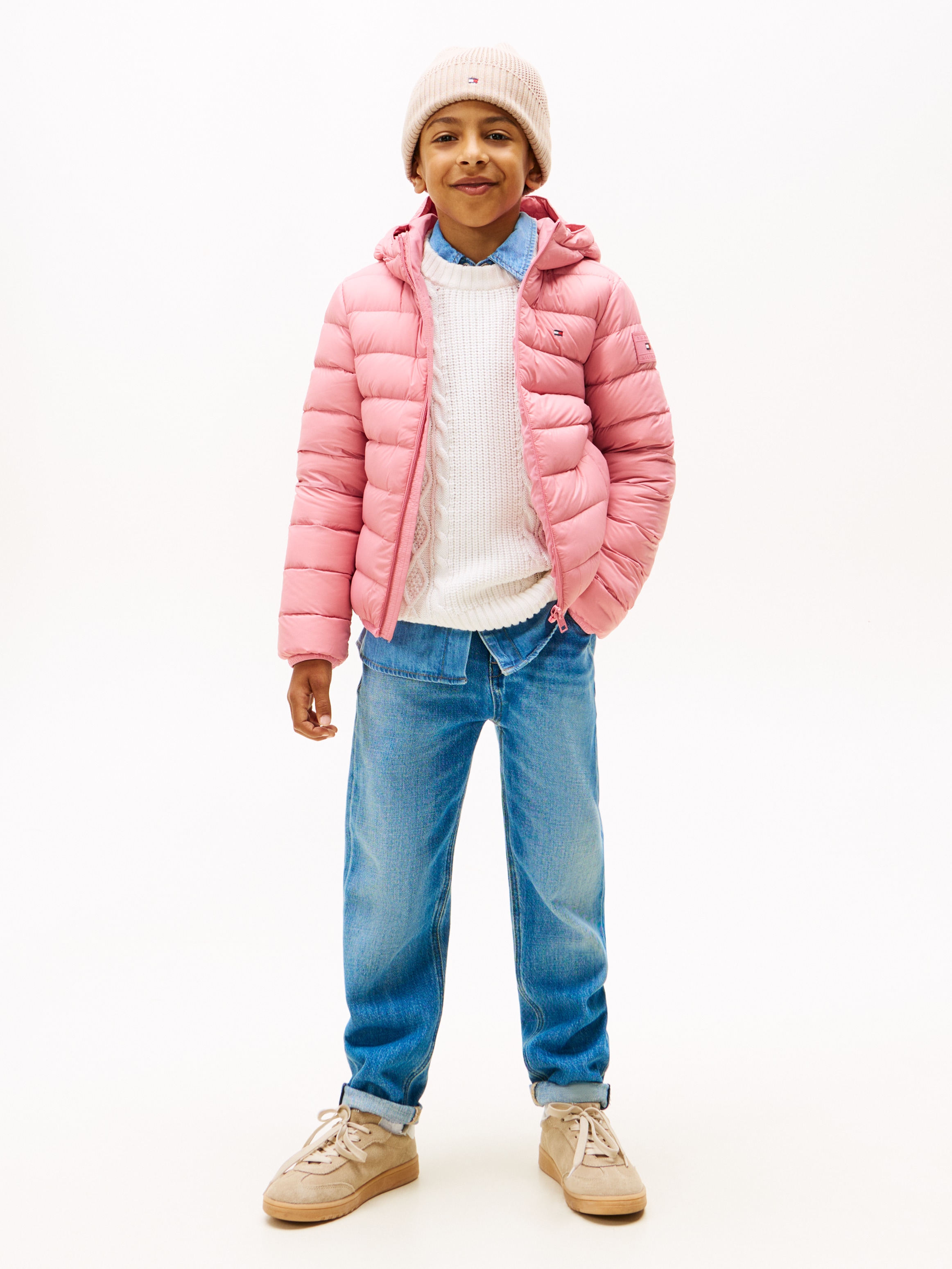 Tommy Hilfiger Steppjacke »U LIGHT DOWN HOODED JACKET« mit Kapuze Kinder bis 16 Jahre