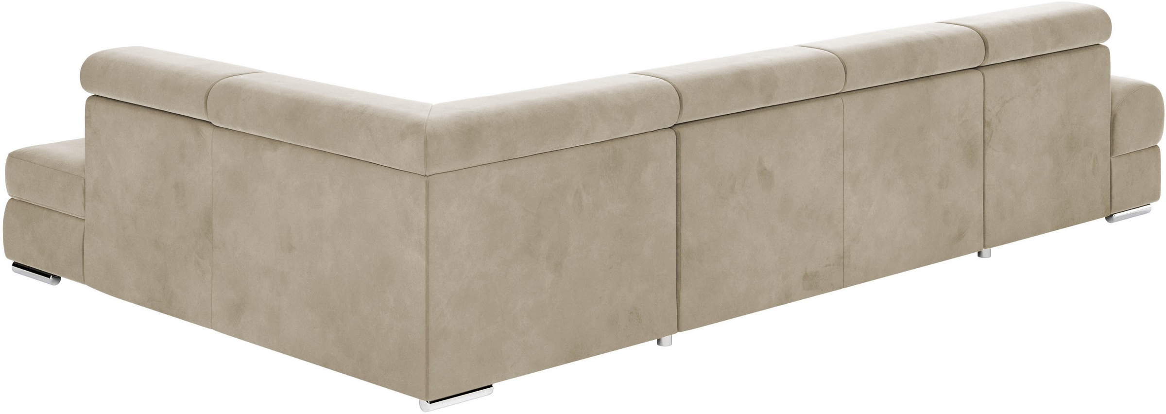 Wohnlandschaft SIT & MORE "U-Form", beige (sand), B:345cm H:79cm T:213cm, 100% Polyester, Sofas, Wohnlandschaft, mit verstellbaren Kopfteilen, wahlweise mit Bettfunktion 6