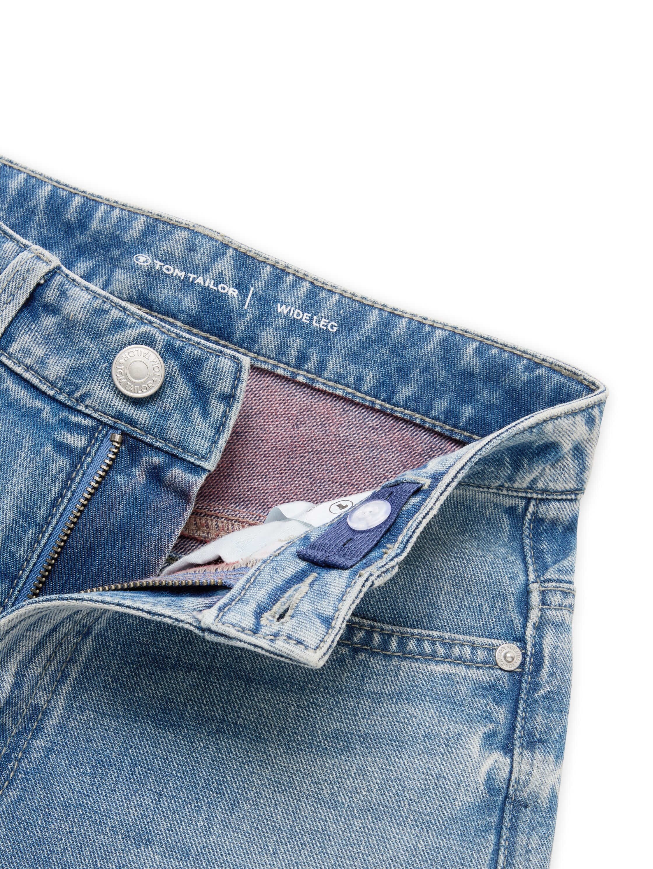 TOM TAILOR Weite Jeans in 5-Pocket-Form und mit Aufschlag